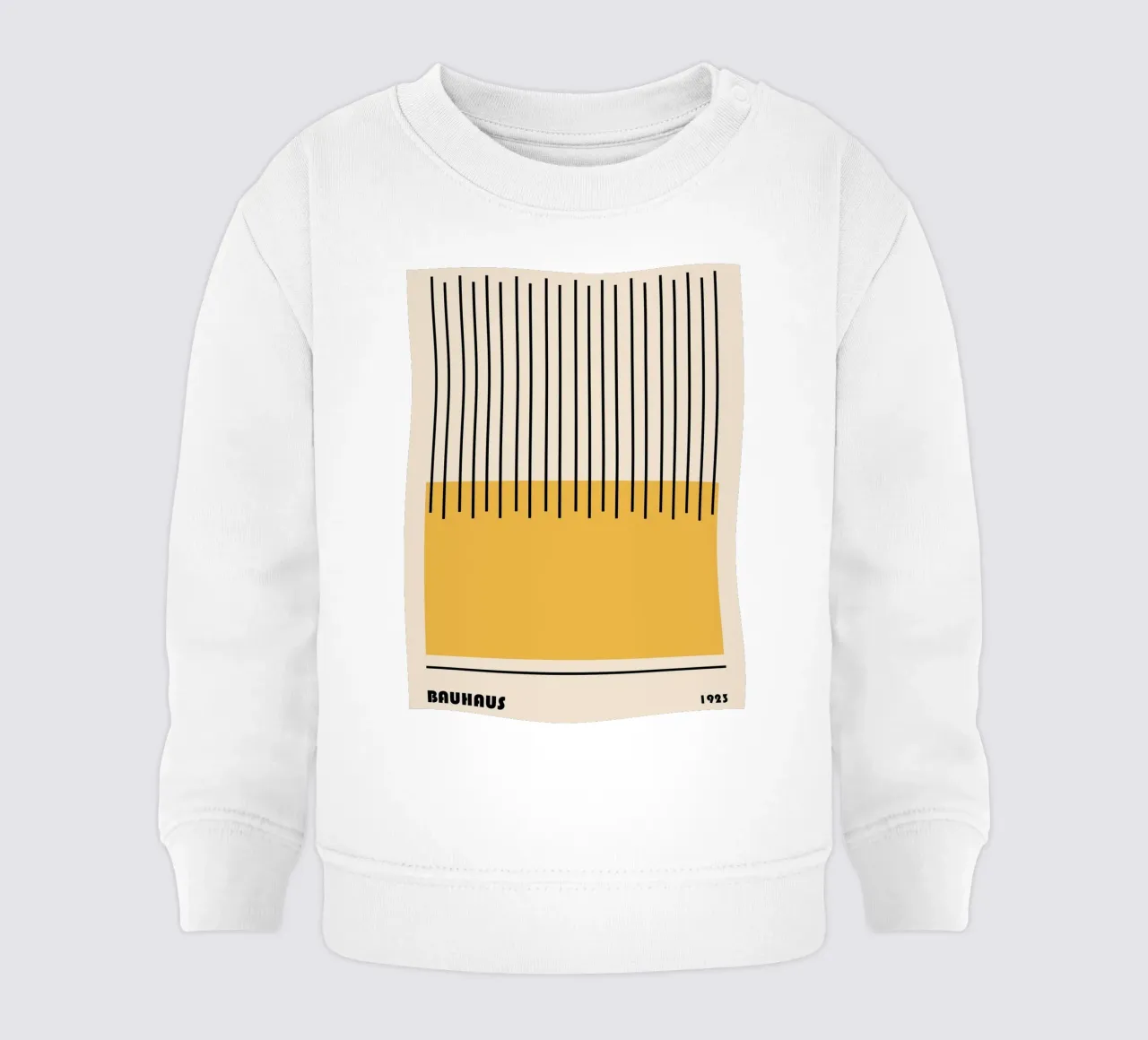 Bauhaus Lines | Minimalist Yellow Art Print sudadera de bebé de Studio Vibe