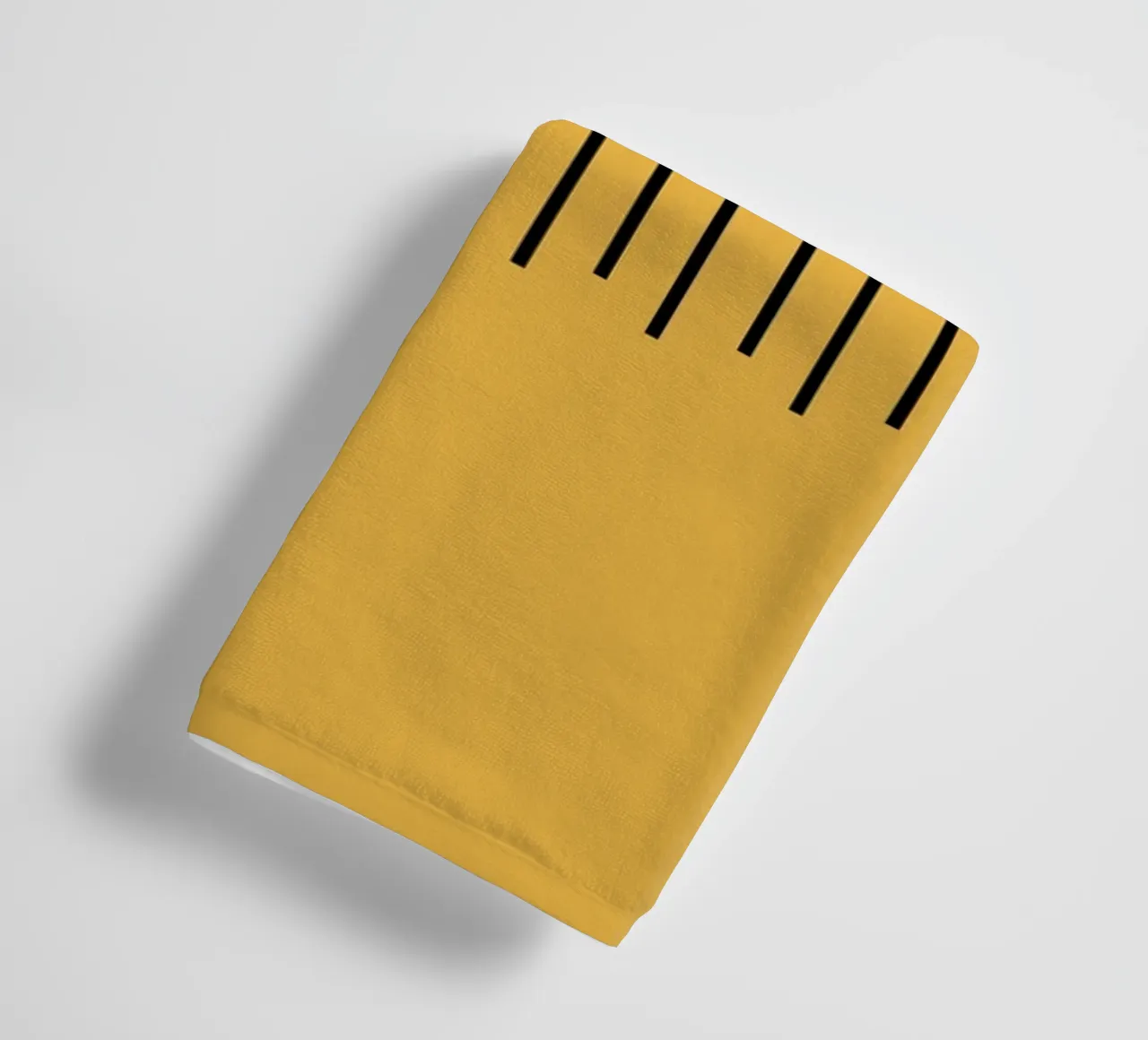 Bauhaus Lines | Minimalist Yellow Art Print towel by Studio Vibe