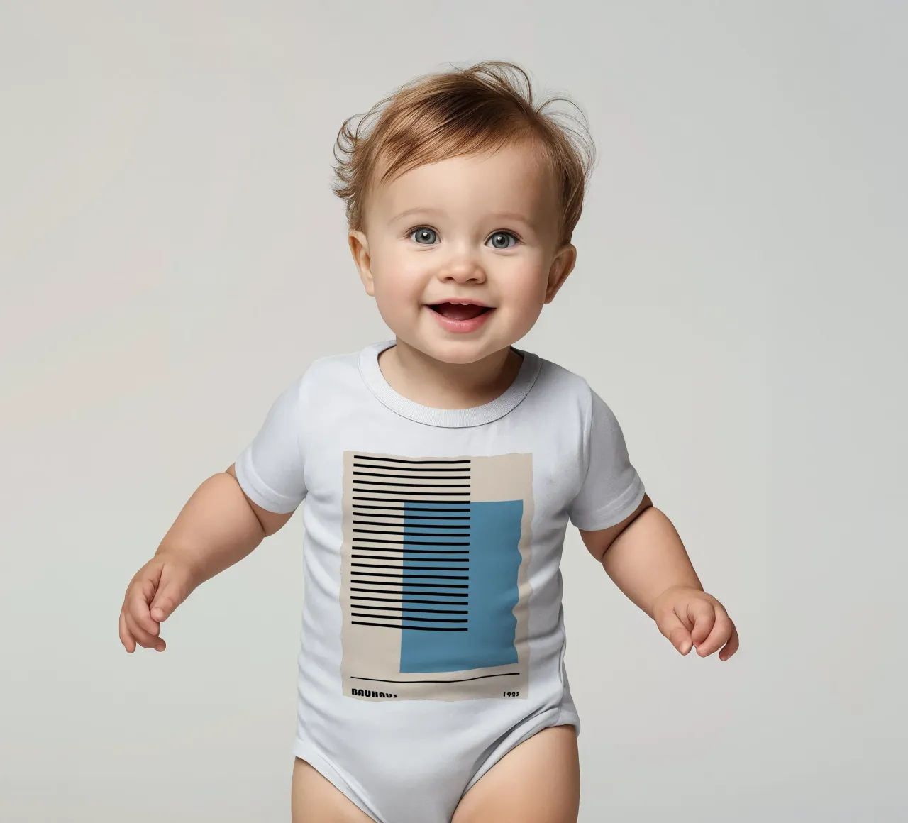 Bauhaus 1923 Poster - Minimal Art Print short-sleeve baby romper by Studio Vibe