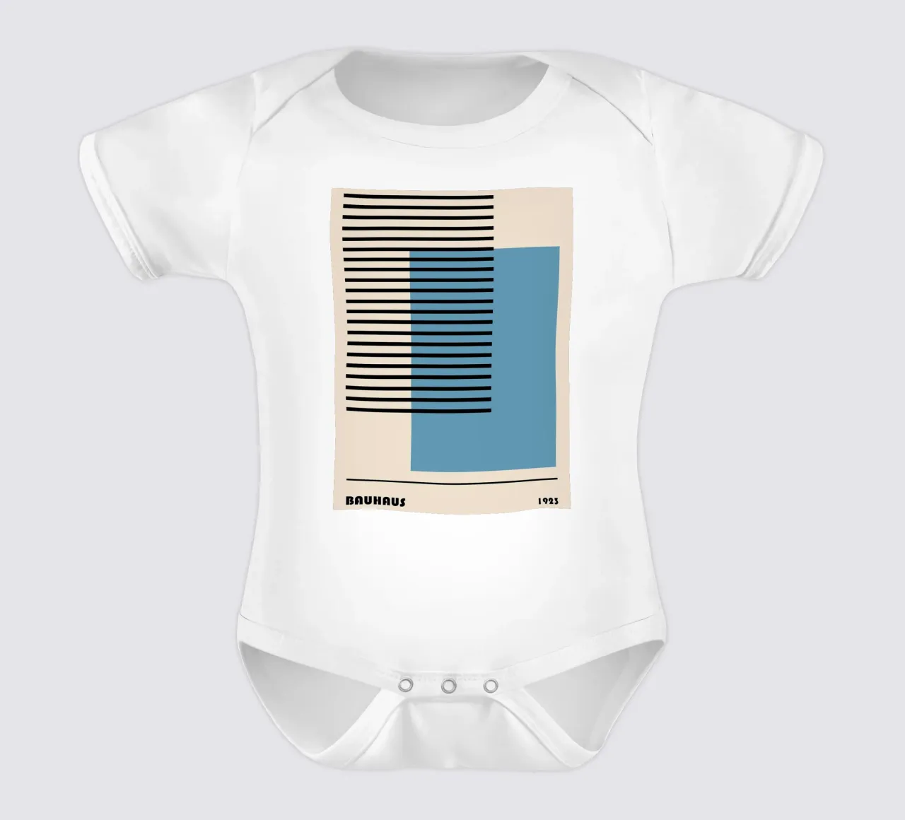 Bauhaus 1923 Poster - Minimal Art Print short-sleeve baby romper by Studio Vibe