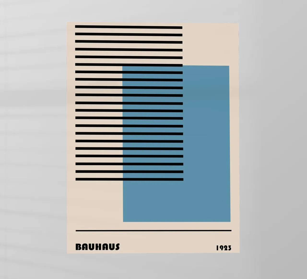 Bauhaus 1923 Poster - Minimal Art Print backlit film by Studio Vibe