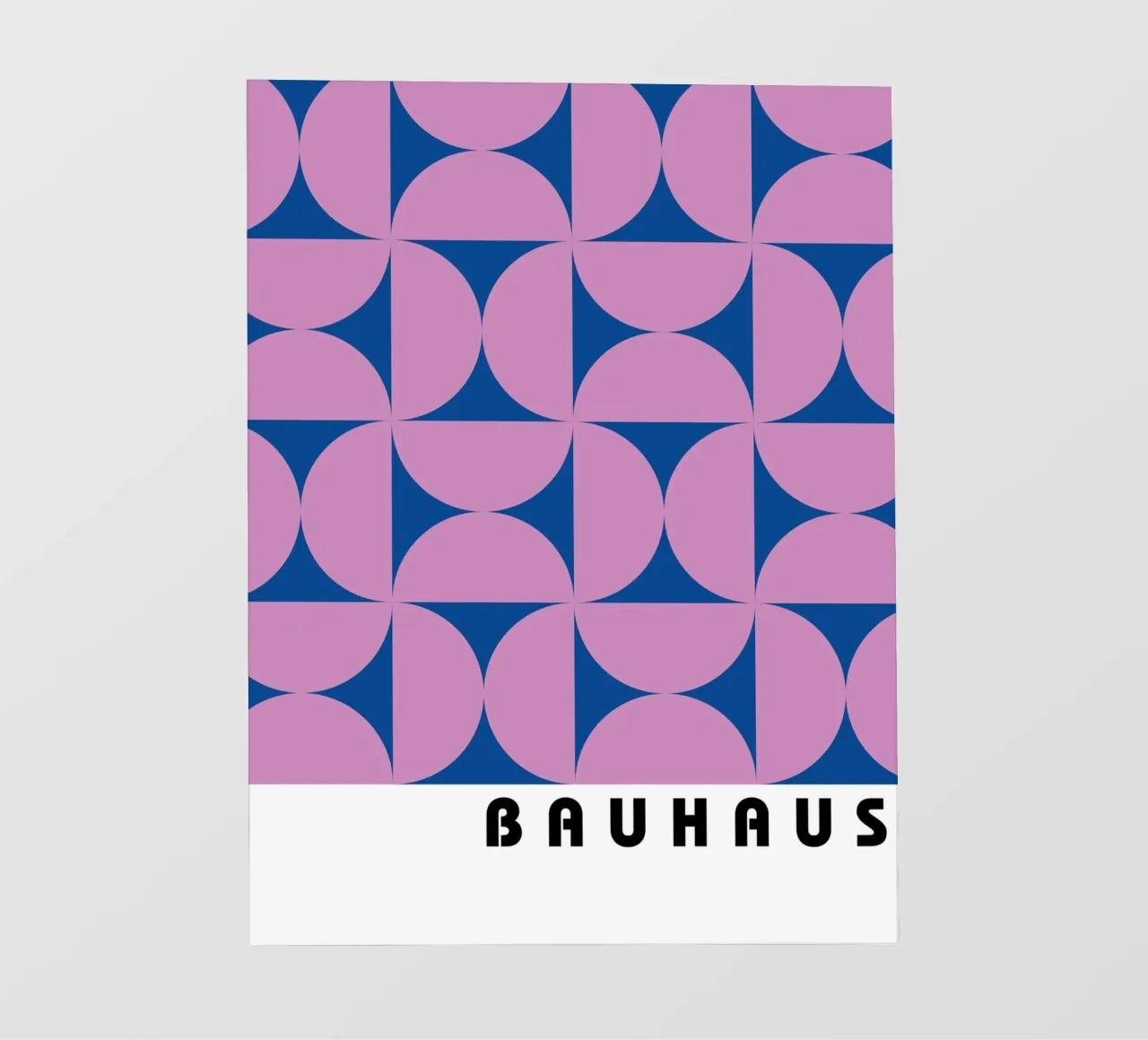 Geometric Bauhaus Art - Purple & Blue Pattern backlit film by Studio Vibe