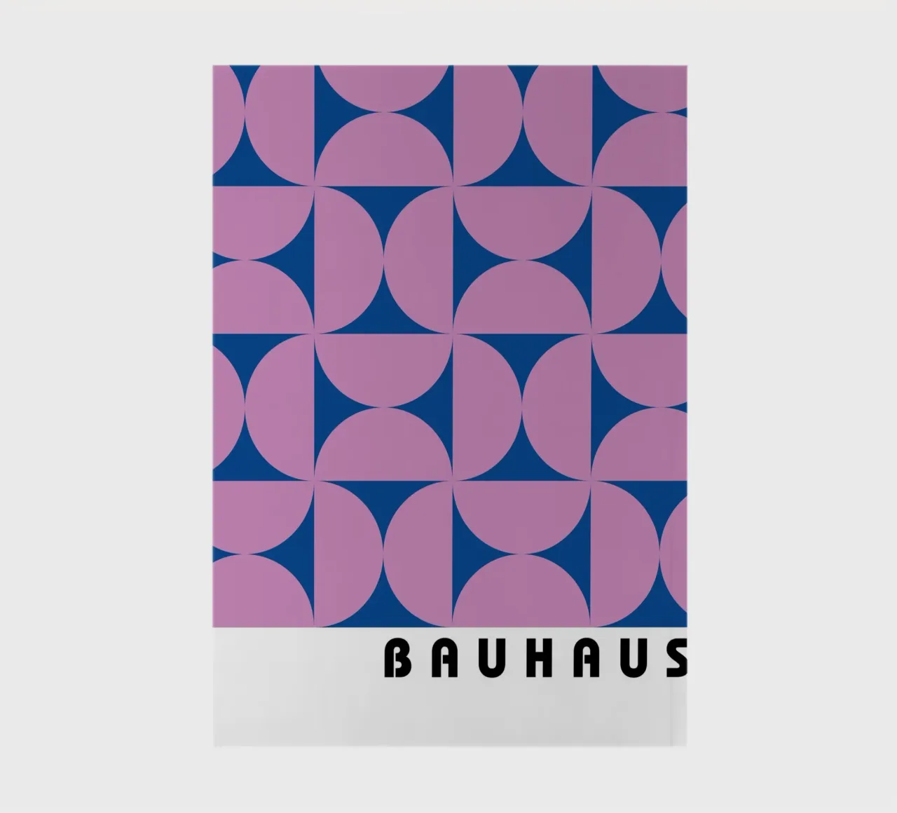 Geometric Bauhaus Art - Purple & Blue Pattern notebook by Studio Vibe