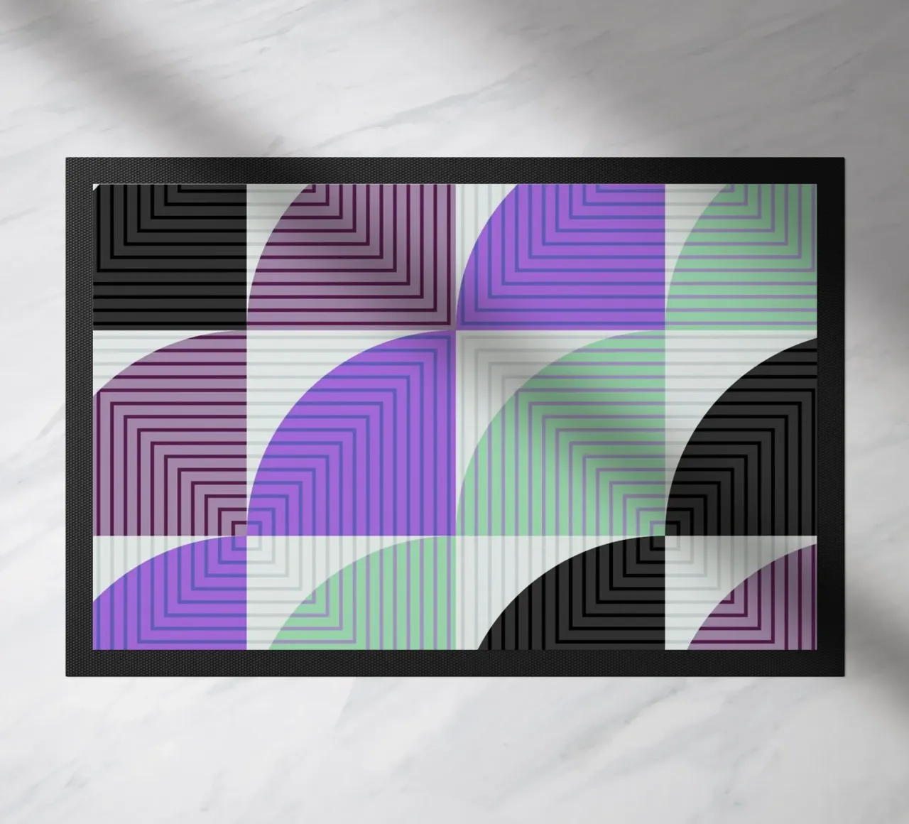 Bauhaus geometry art poster doormat by Studio Vibe