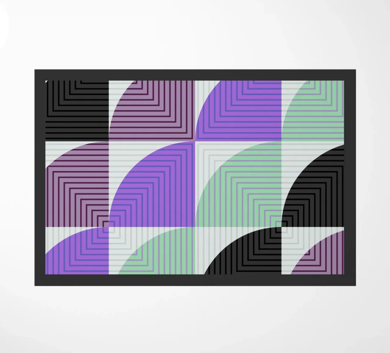 Bauhaus geometry art poster doormat by Studio Vibe
