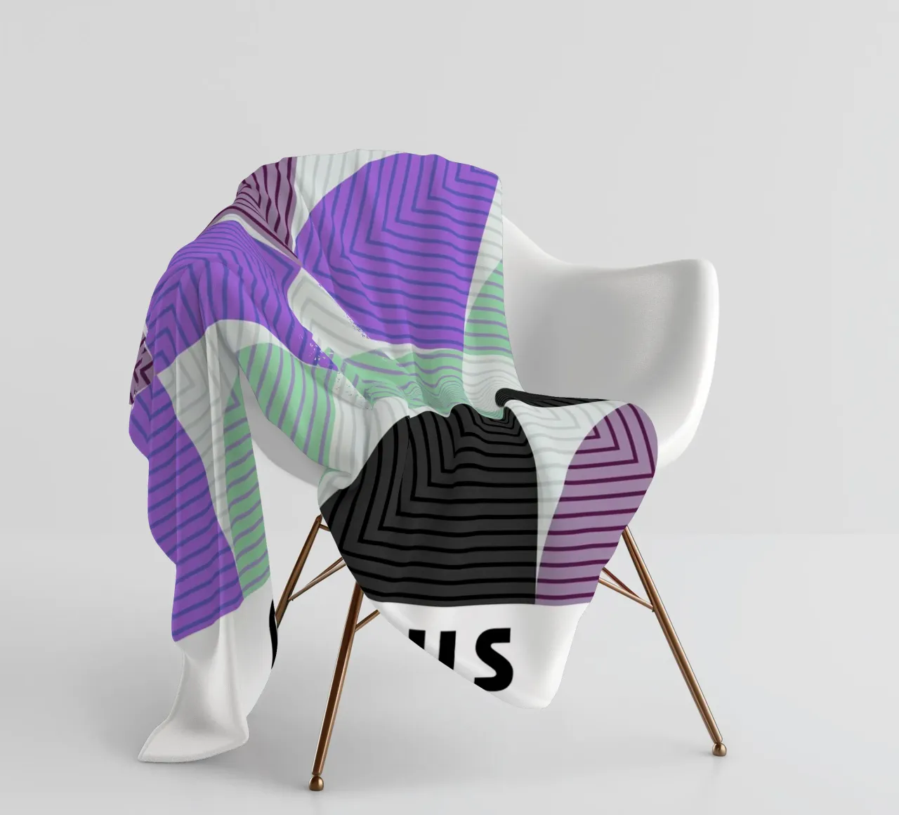 Bauhaus geometry art poster fleece blanket by Studio Vibe