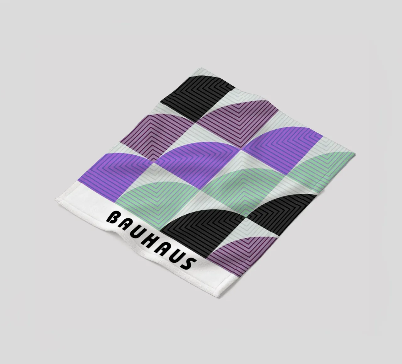 Bauhaus geometry art poster fleece blanket by Studio Vibe