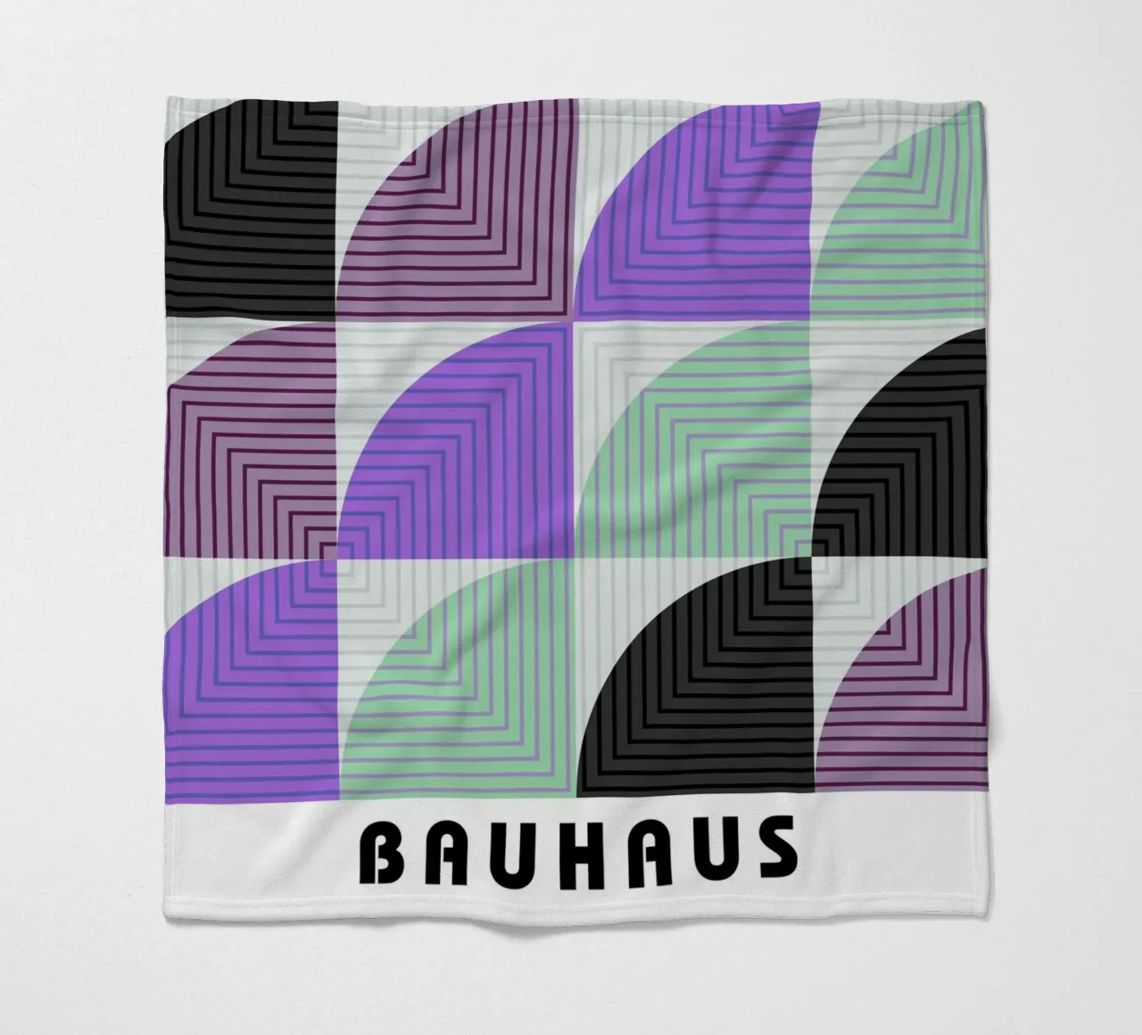 Bauhaus geometry art poster fleece blanket by Studio Vibe