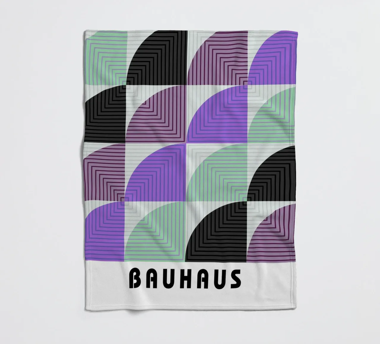 Bauhaus geometry art poster fleece blanket by Studio Vibe