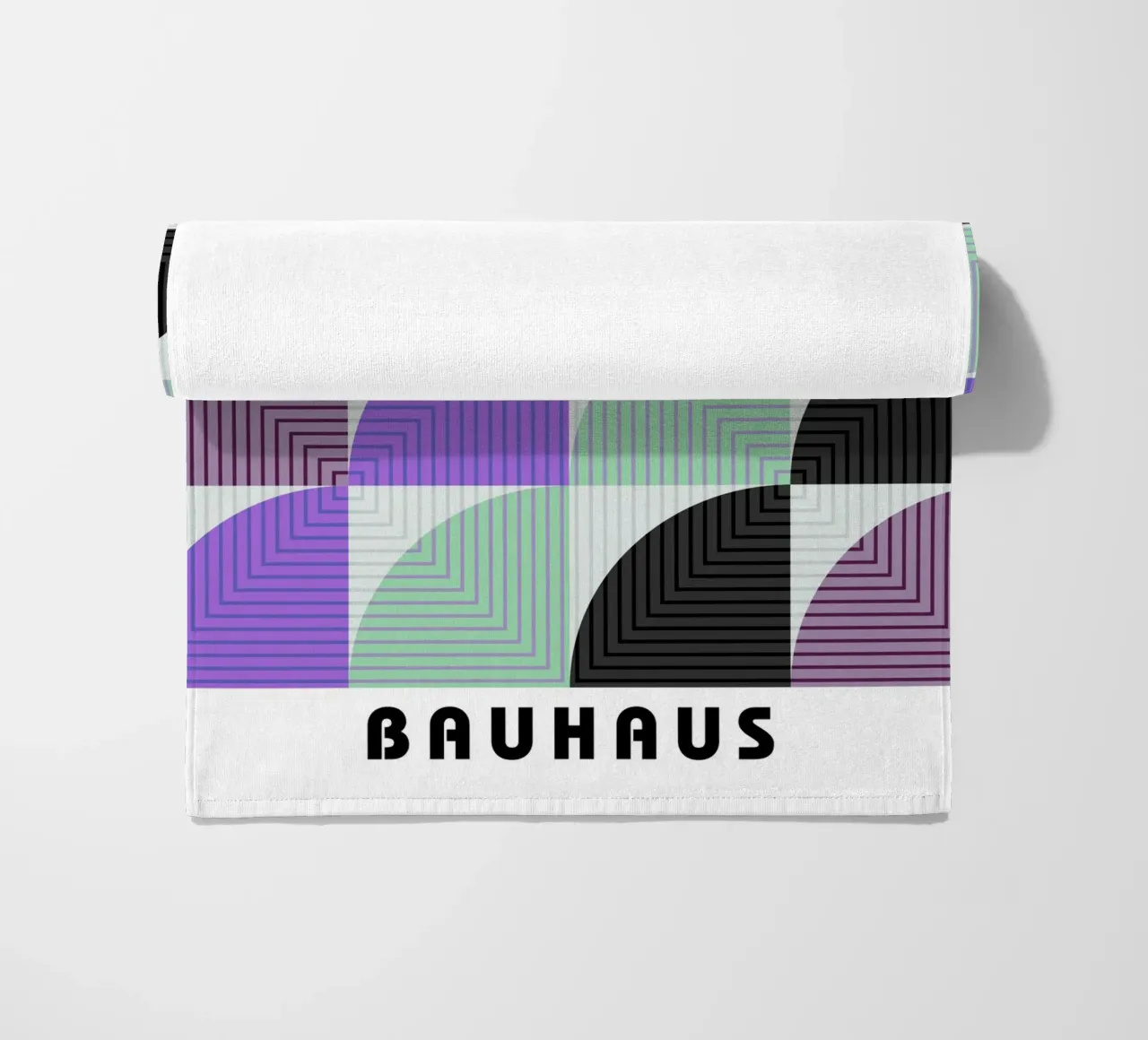 Bauhaus geometry art poster beach towel by Studio Vibe