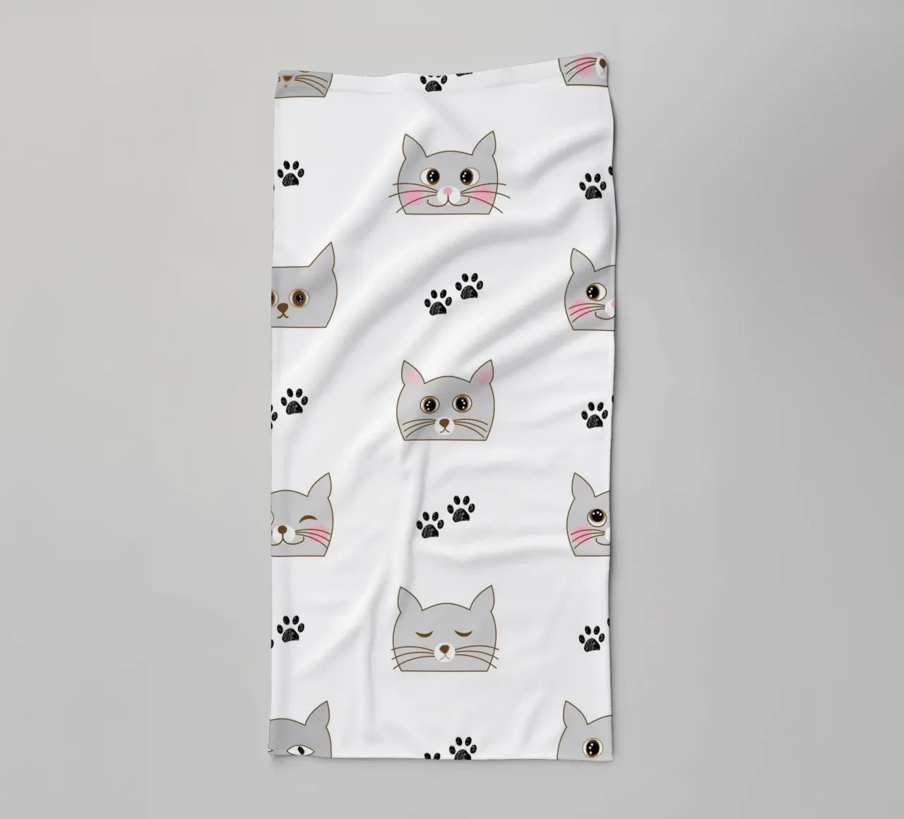 Cute cartoon hand drawn cats towel by gulsengunel