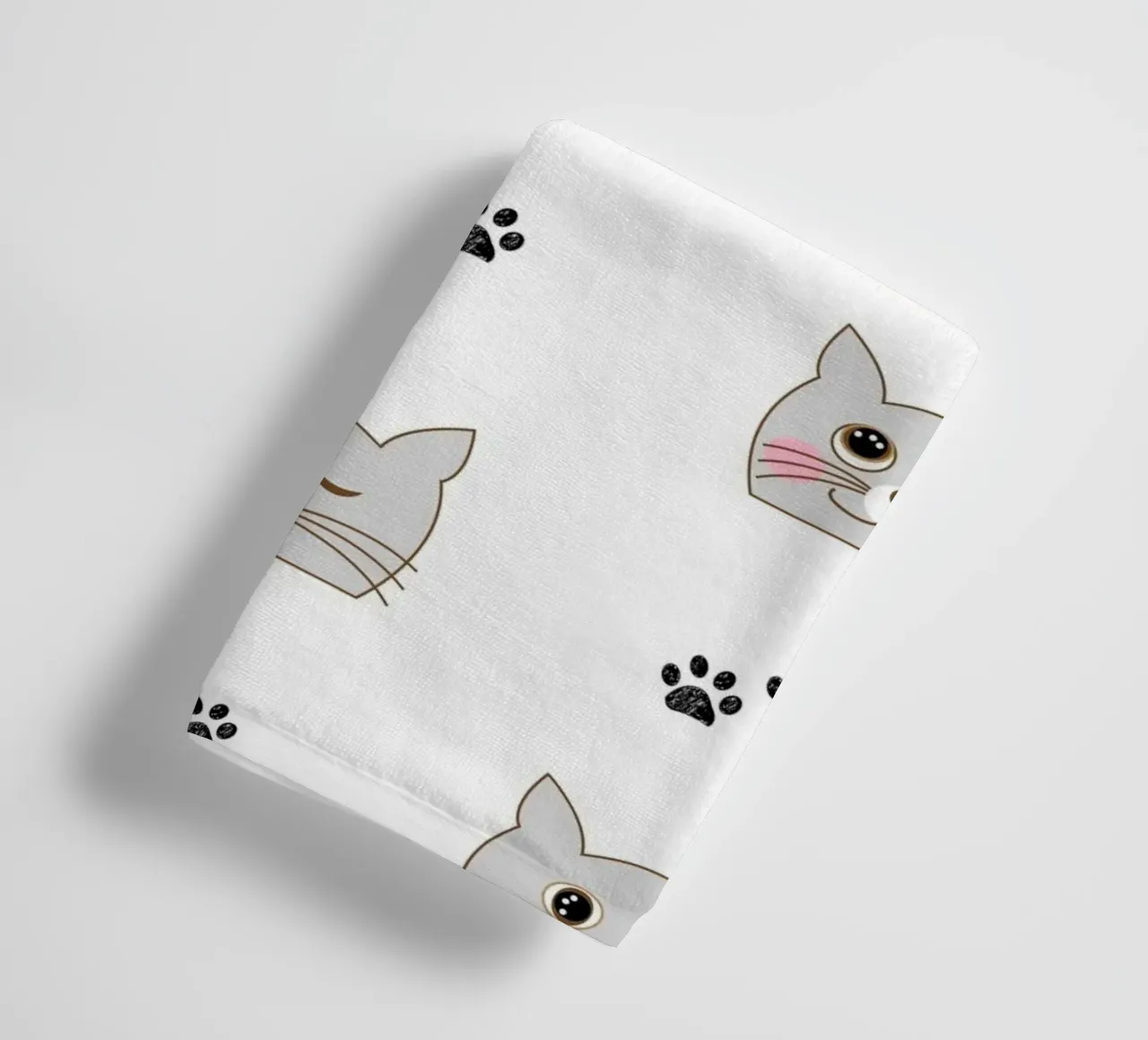 Cute cartoon hand drawn cats towel by gulsengunel