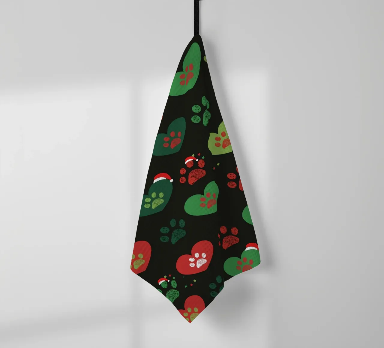 Merry Christmas and Happy new year tea towel by gulsengunel
