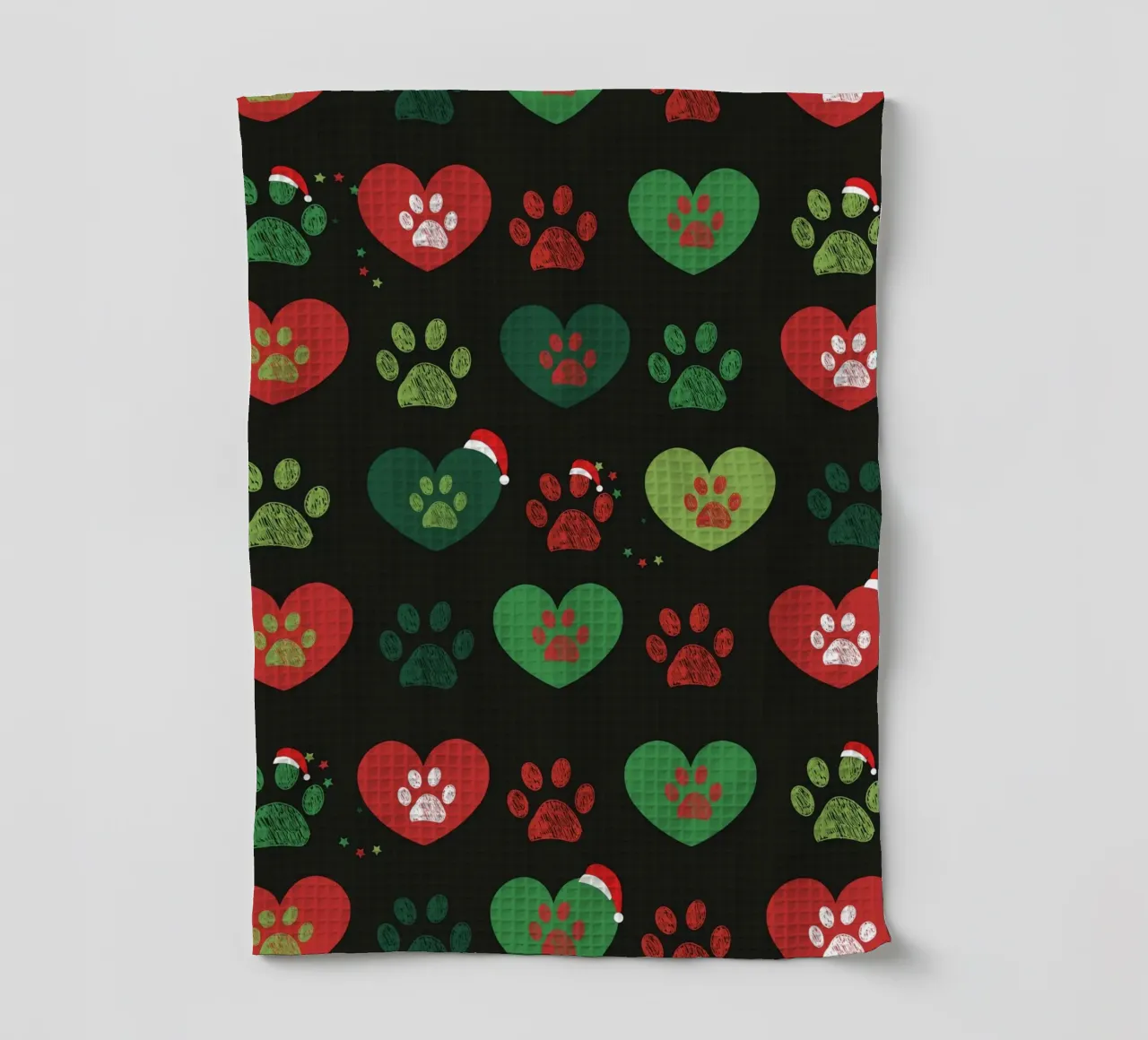 Merry Christmas and Happy new year tea towel by gulsengunel