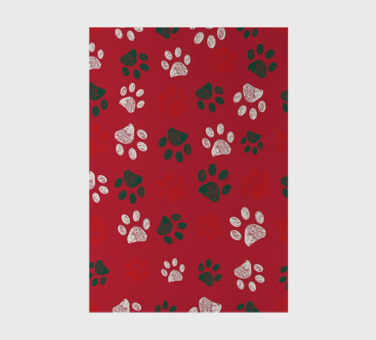 Christmas paw prints notebook by gulsengunel