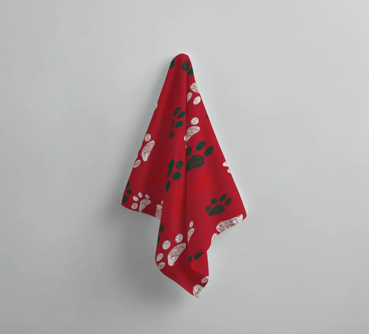 Huellas navideñas toalla de baño de gulsengunel