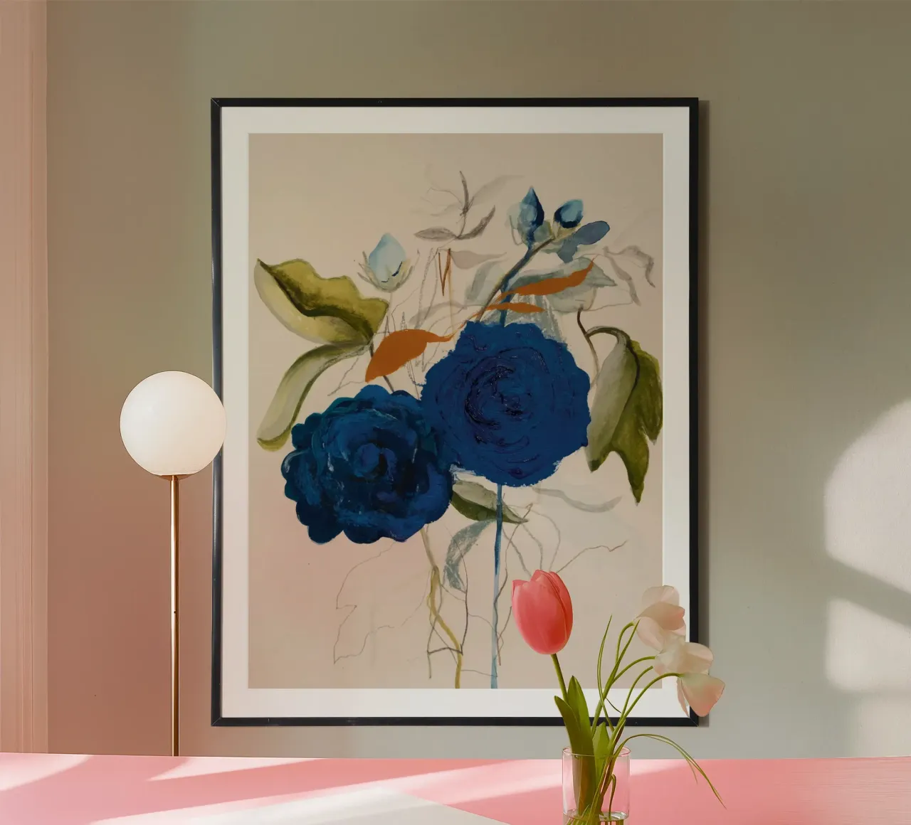 Bloom Series - Waking up poster con telaio in alluminio da Leigh Viner