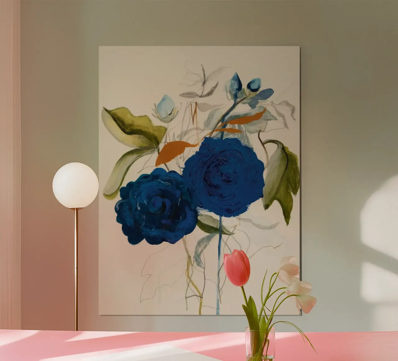 Bloom Series - Waking up poster con telaio in alluminio da Leigh Viner