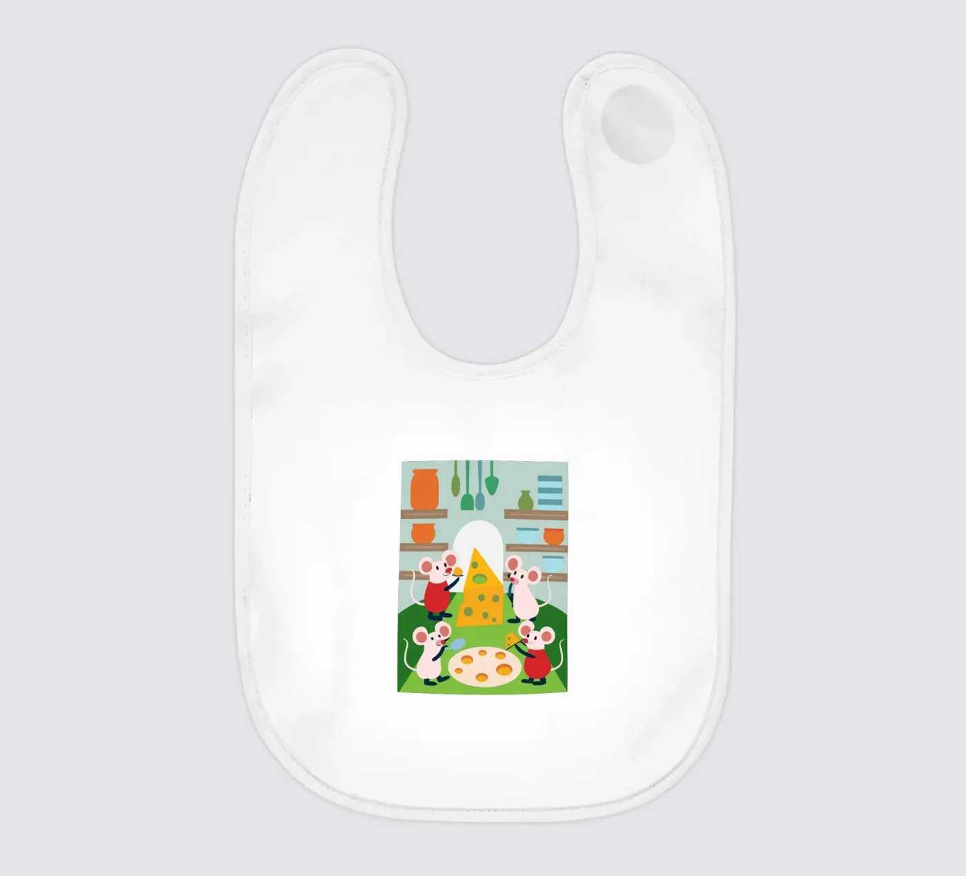 Il topo mangia il formaggio bavaglino da CUTE ANIMALS