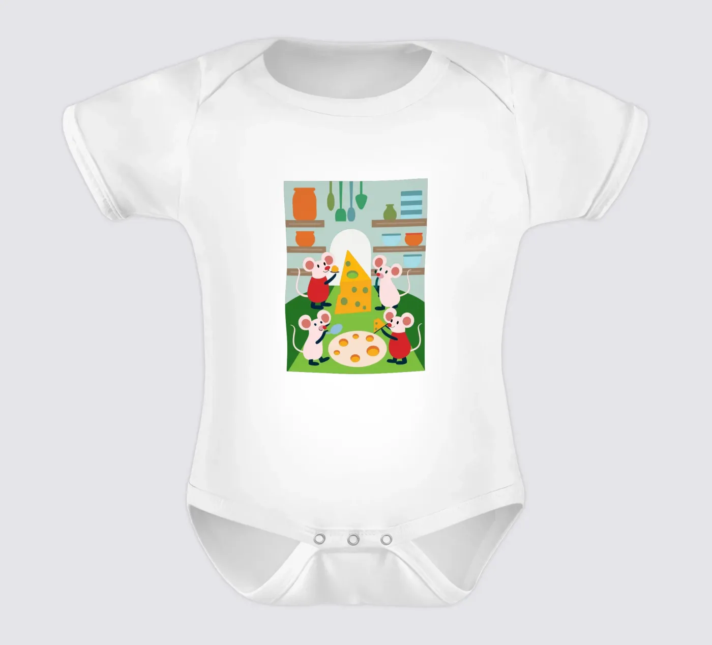 Mouse Eats Cheese body bébé de CUTE ANIMALS