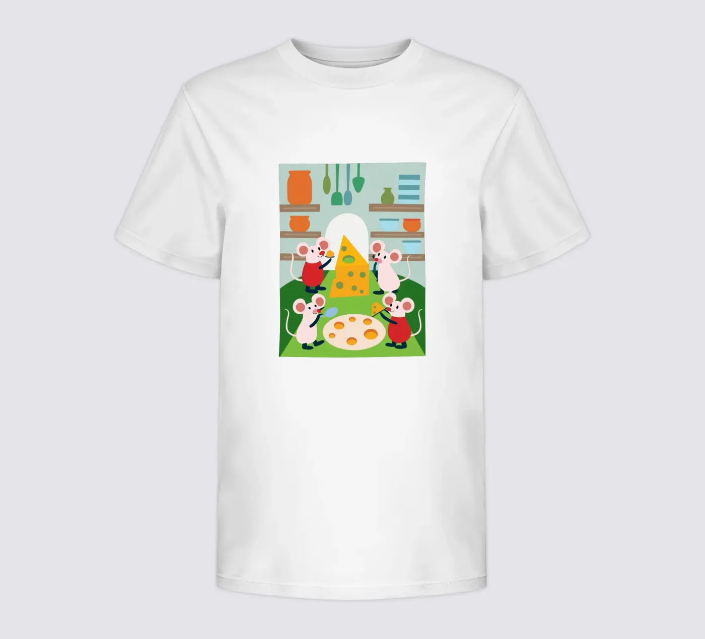 Il topo mangia il formaggio t-shirt bambini da CUTE ANIMALS