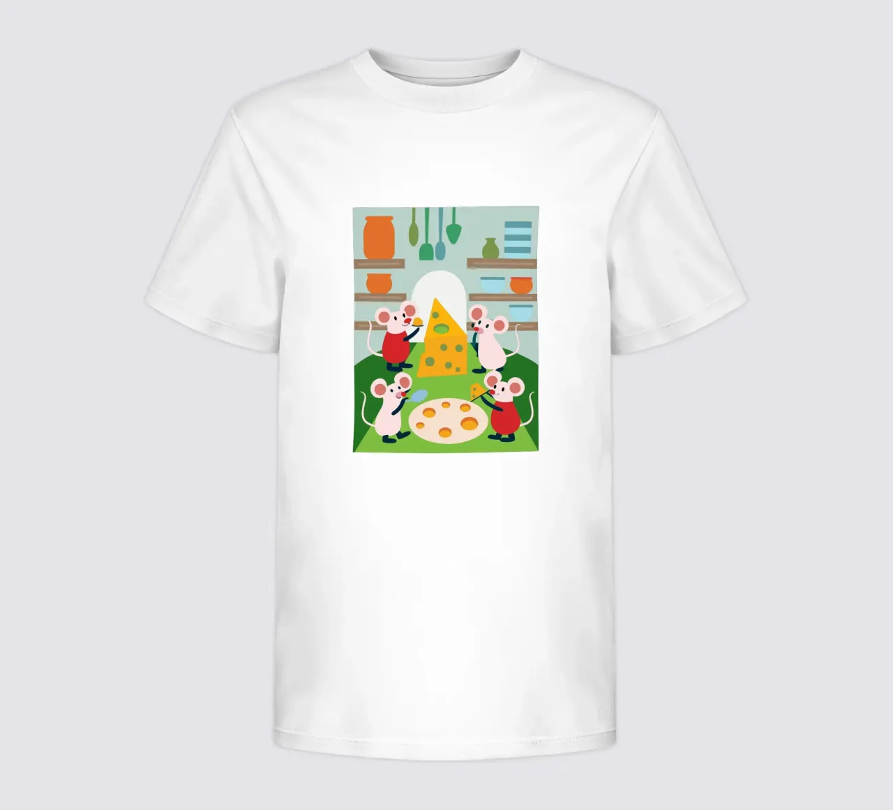 Il topo mangia il formaggio t-shirt bambini da CUTE ANIMALS