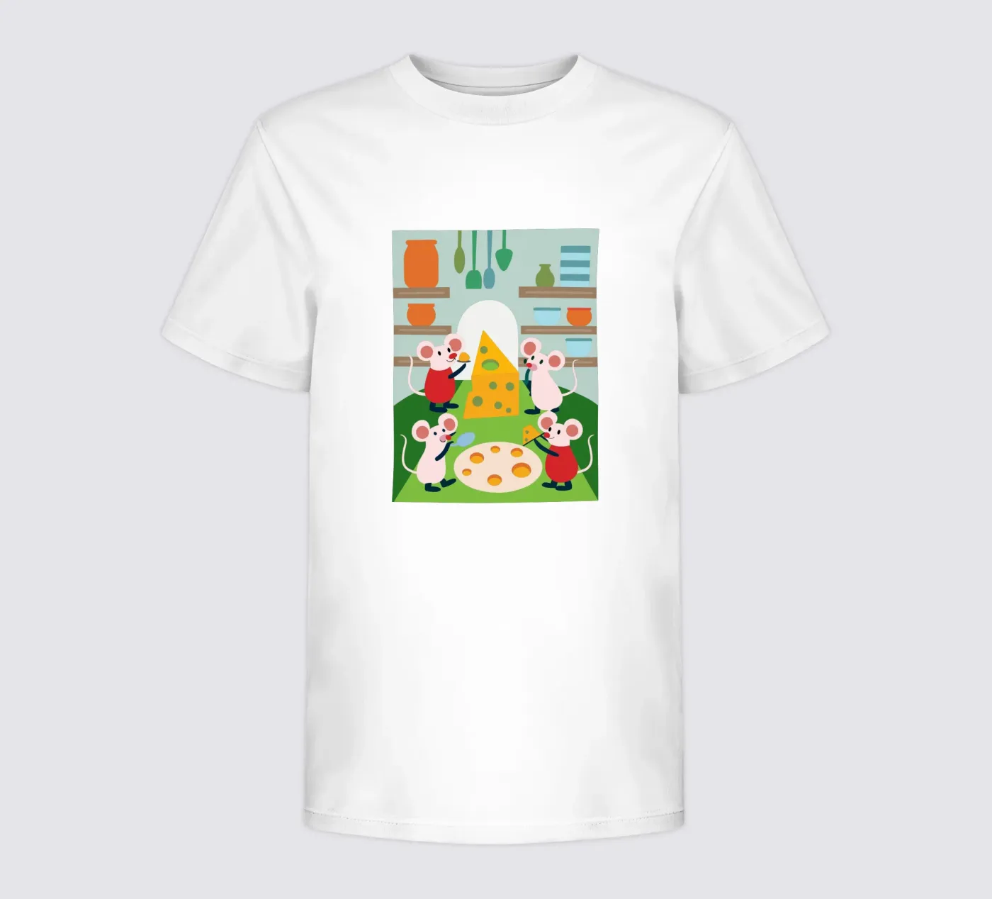Mouse Eats Cheese t-shirt bambini da CUTE ANIMALS