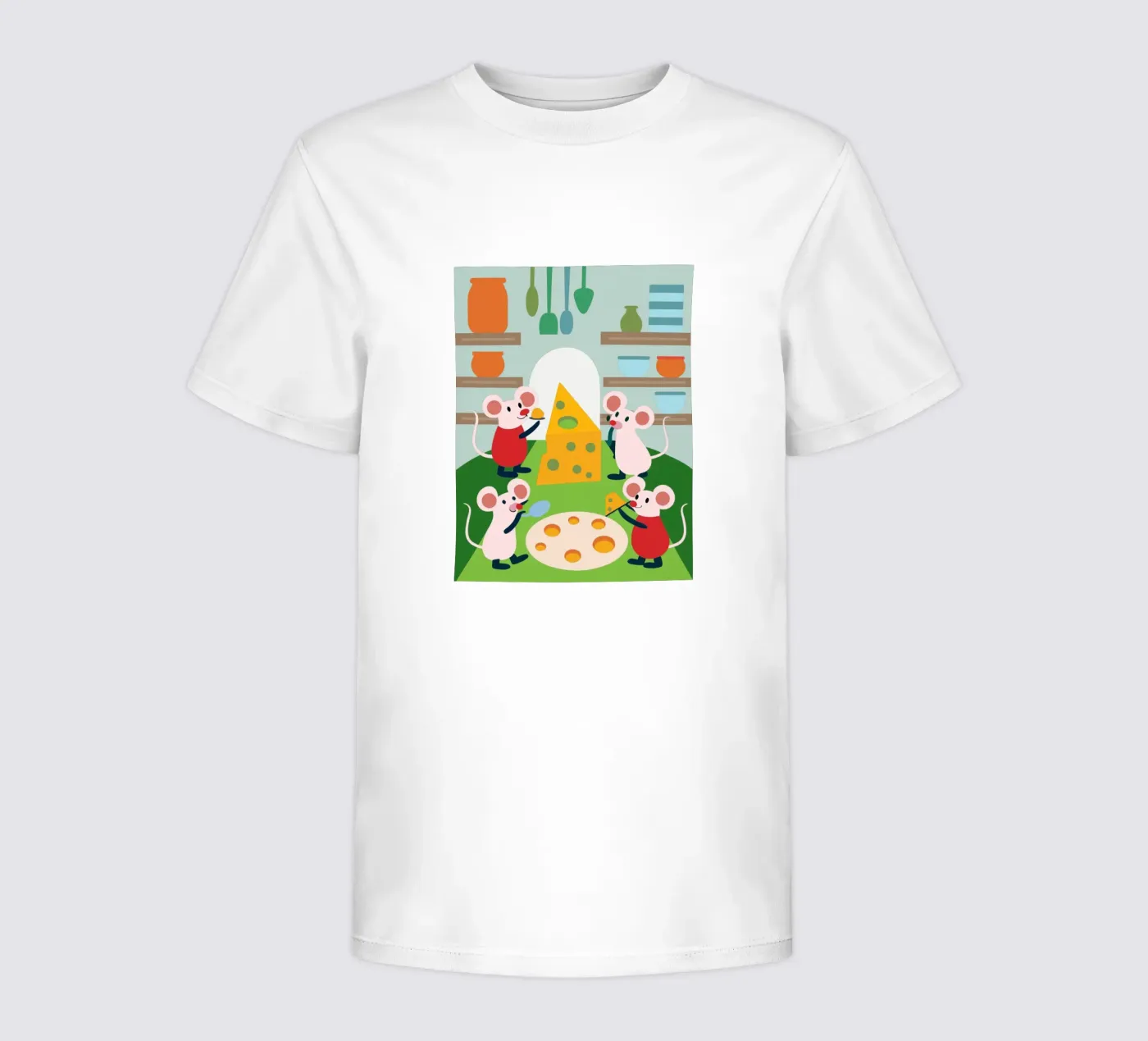 Il topo mangia il formaggio t-shirt bambini da CUTE ANIMALS