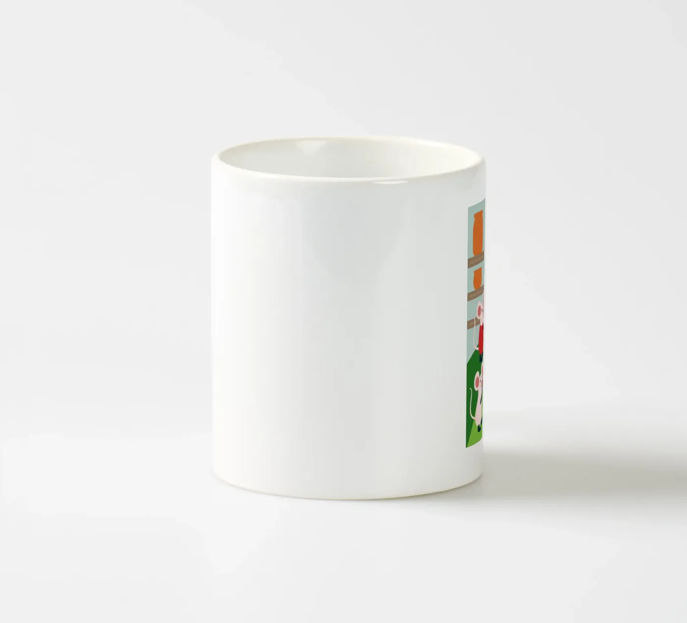 Mouse Eats Cheese ceramic mug by CUTE ANIMALS