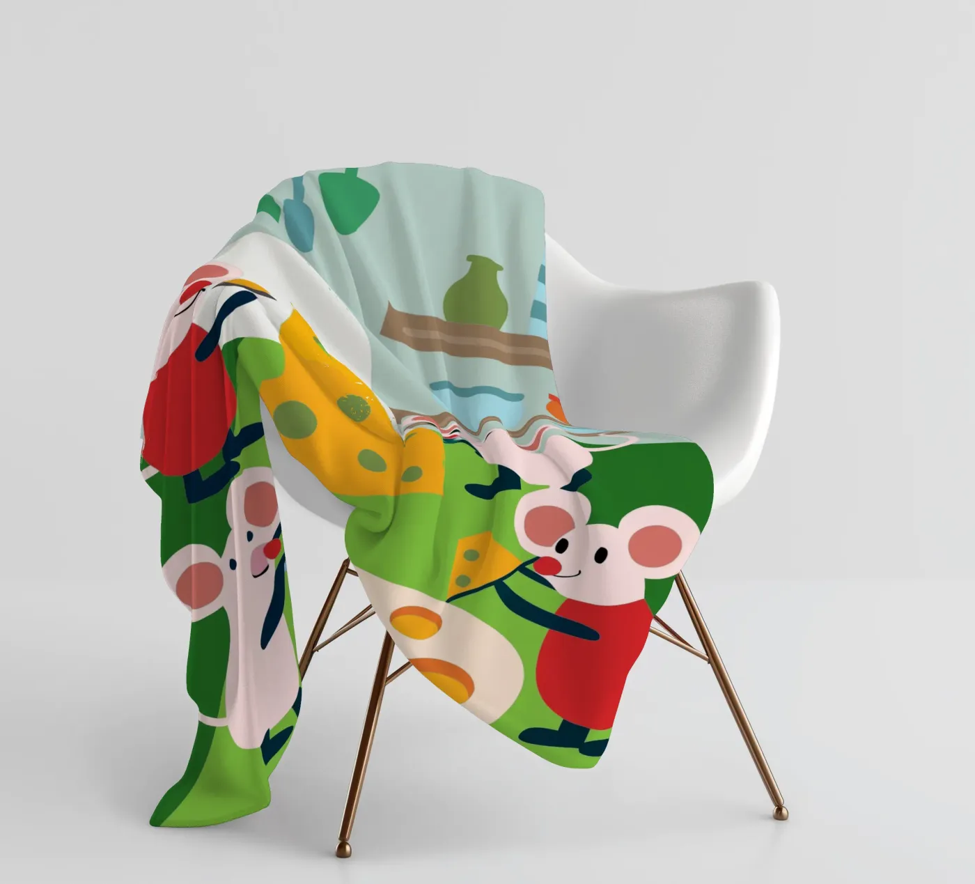 Mouse Eats Cheese Fleecedecke von CUTE ANIMALS