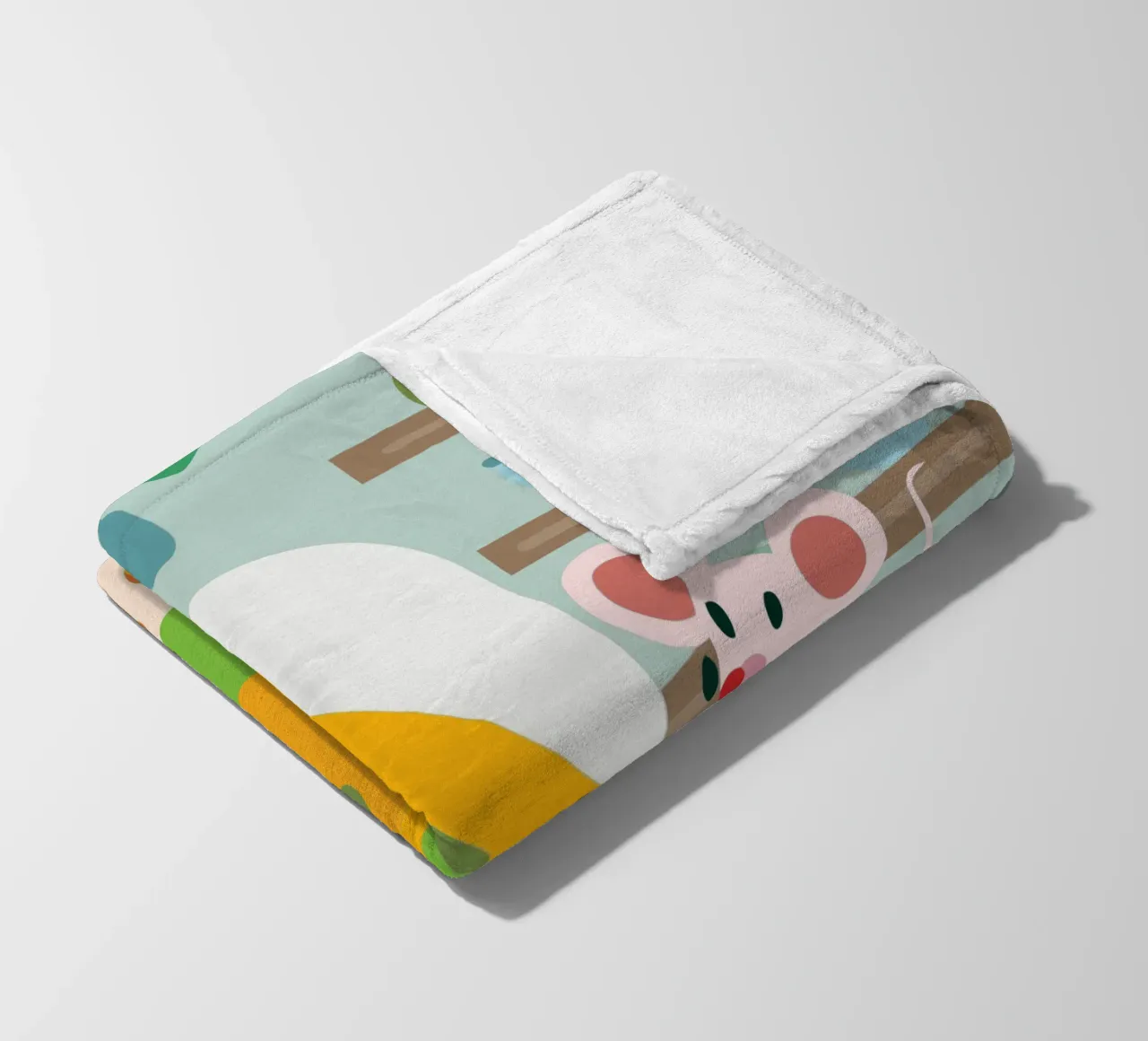Muis eet kaas fleecedeken van CUTE ANIMALS