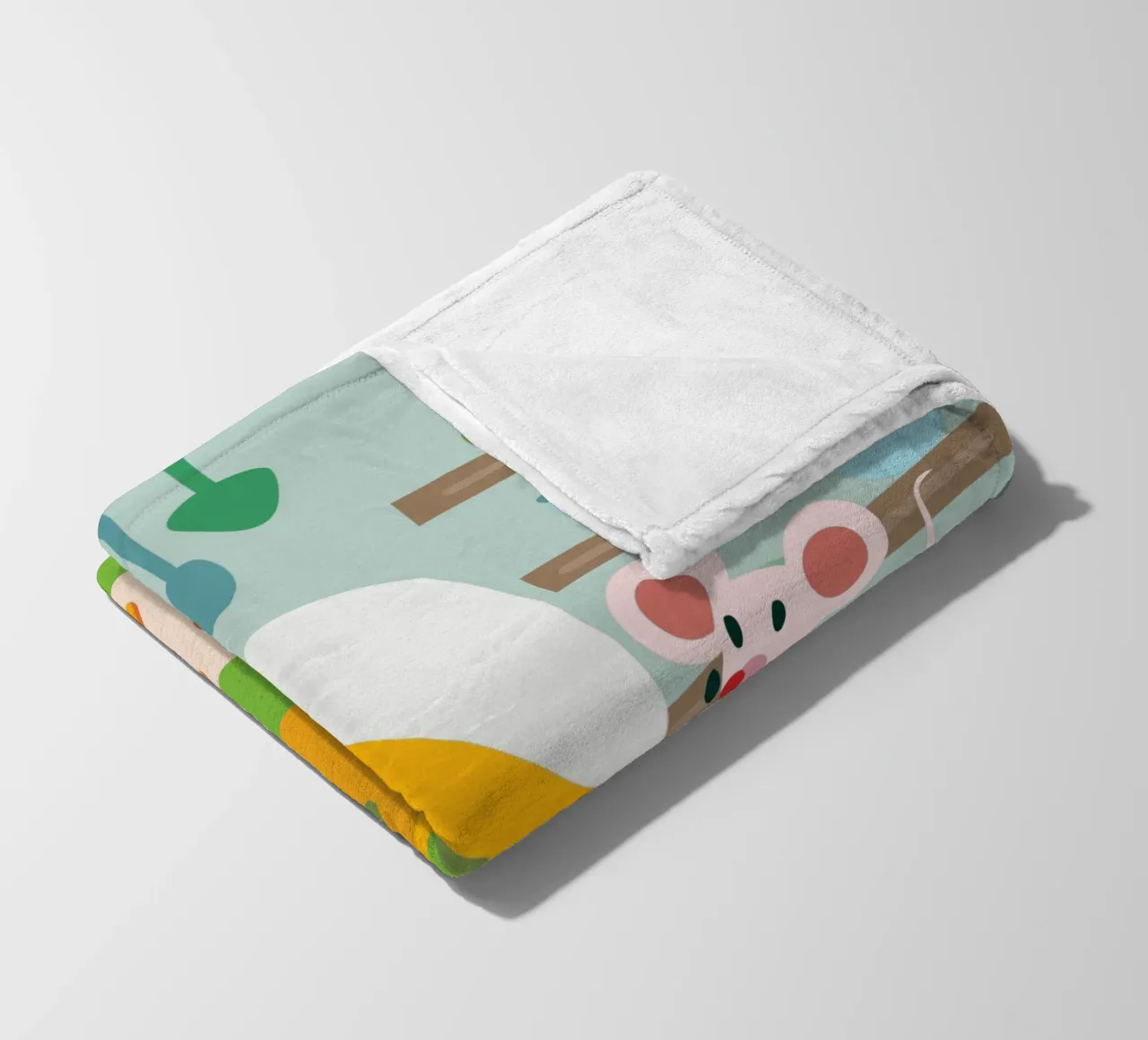 Muis eet kaas fleecedeken van CUTE ANIMALS