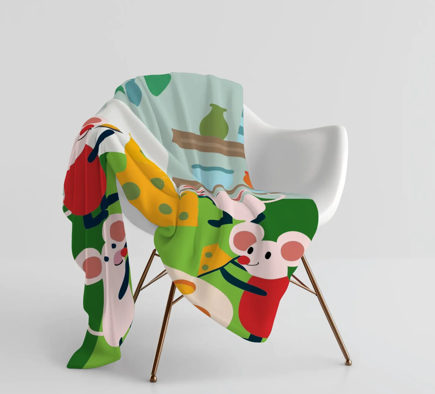 Mouse Eats Cheese Fleecedecke von CUTE ANIMALS