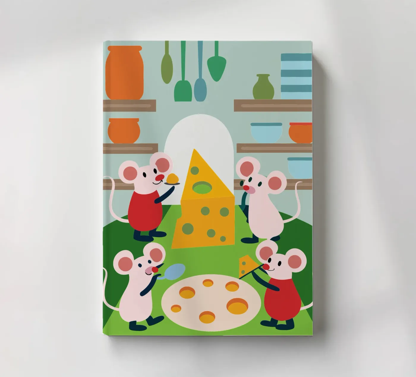 Mouse Eats Cheese notebook by CUTE ANIMALS