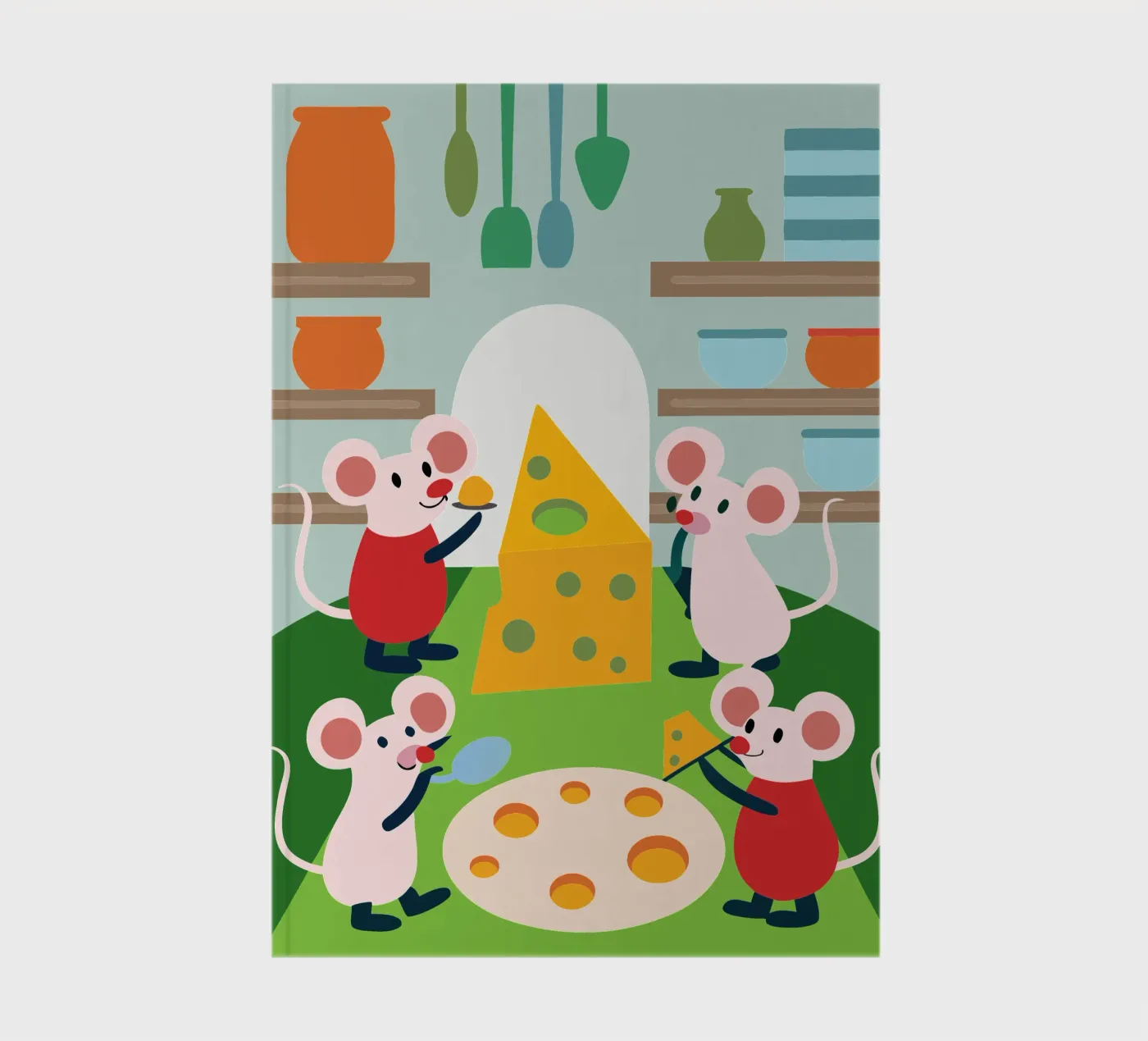 Mouse Eats Cheese notebook by CUTE ANIMALS