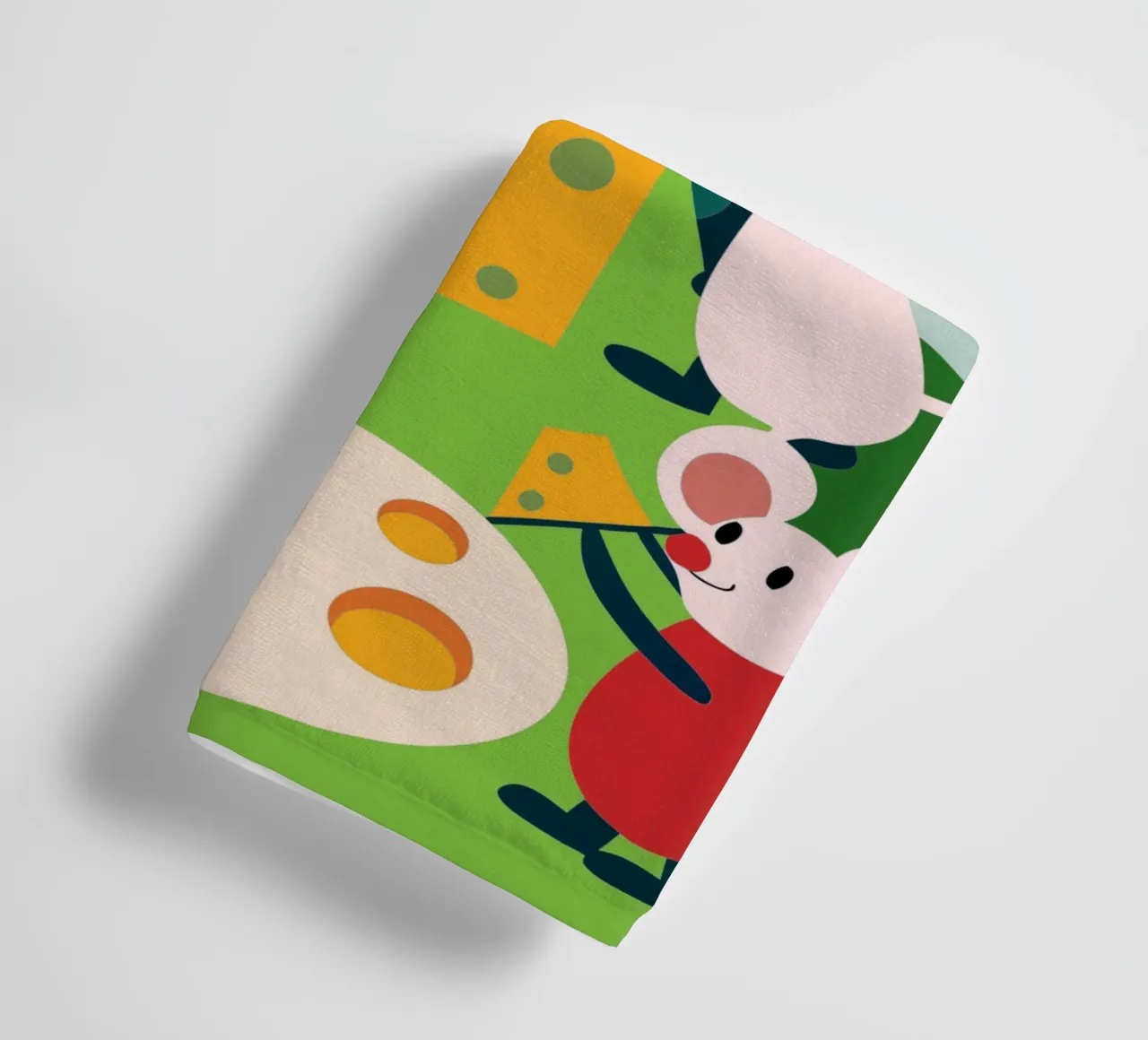 Mouse Eats Cheese towel by CUTE ANIMALS