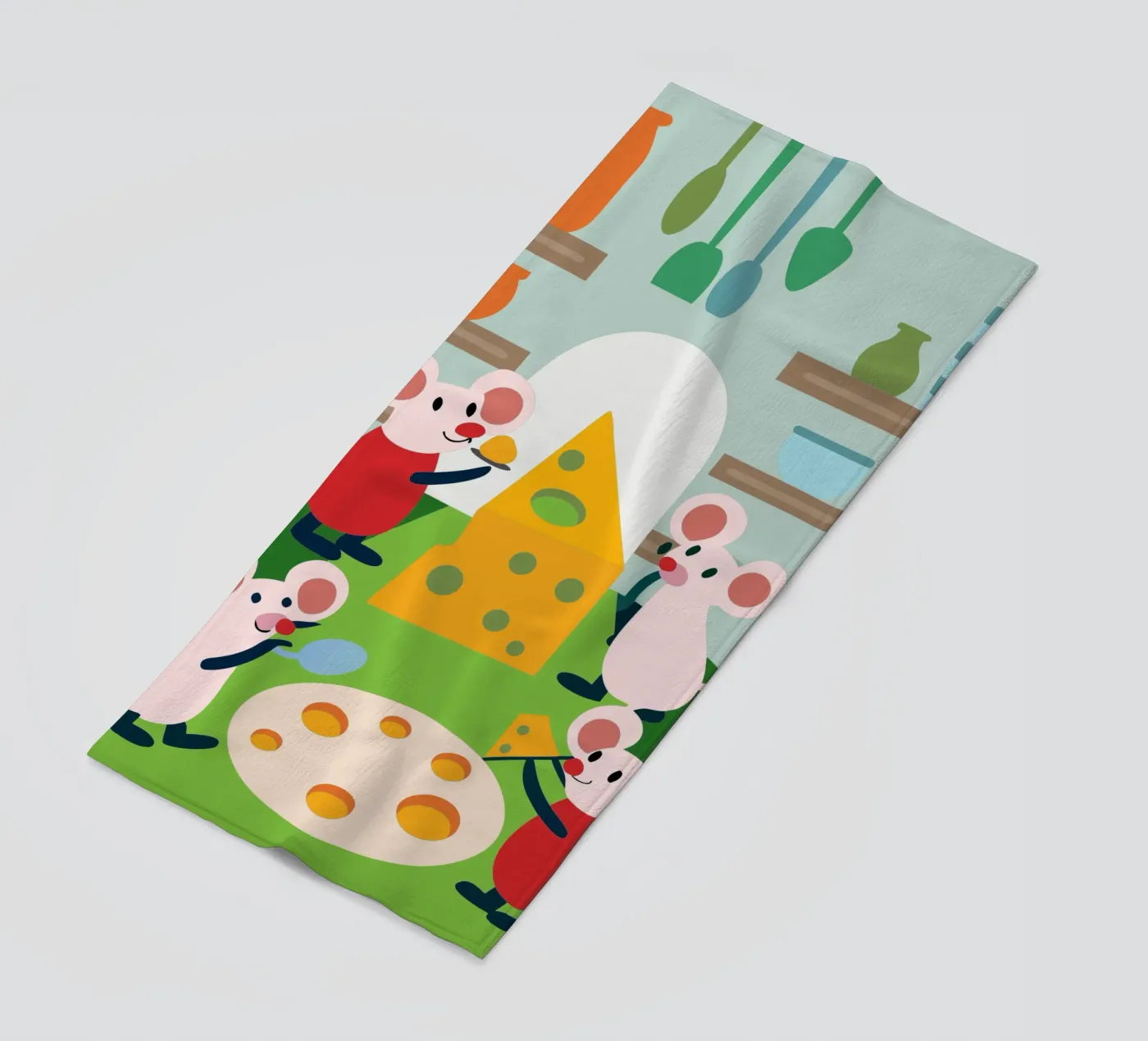 Il topo mangia il formaggio telo mare da CUTE ANIMALS