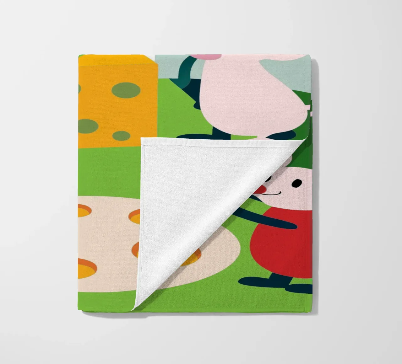 Mouse Eats Cheese beach towel by CUTE ANIMALS
