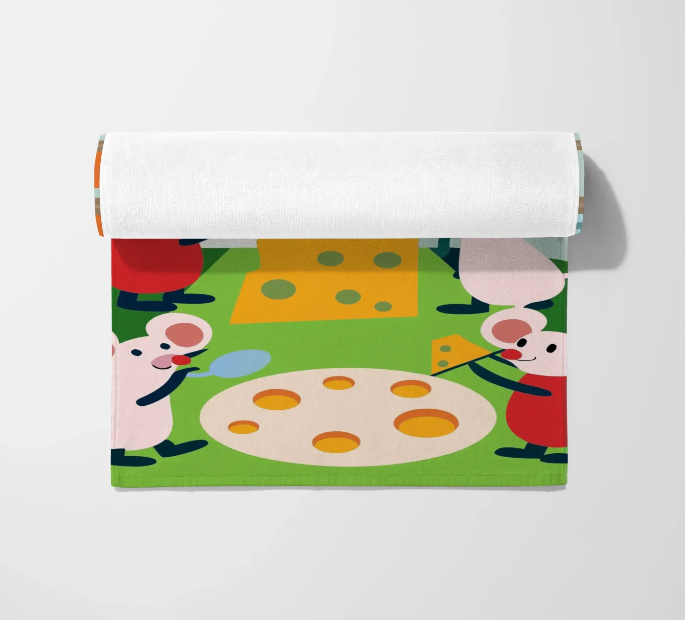 Il topo mangia il formaggio telo mare da CUTE ANIMALS