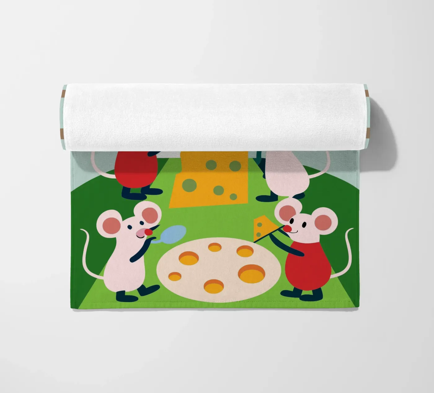 Il topo mangia il formaggio telo mare da CUTE ANIMALS