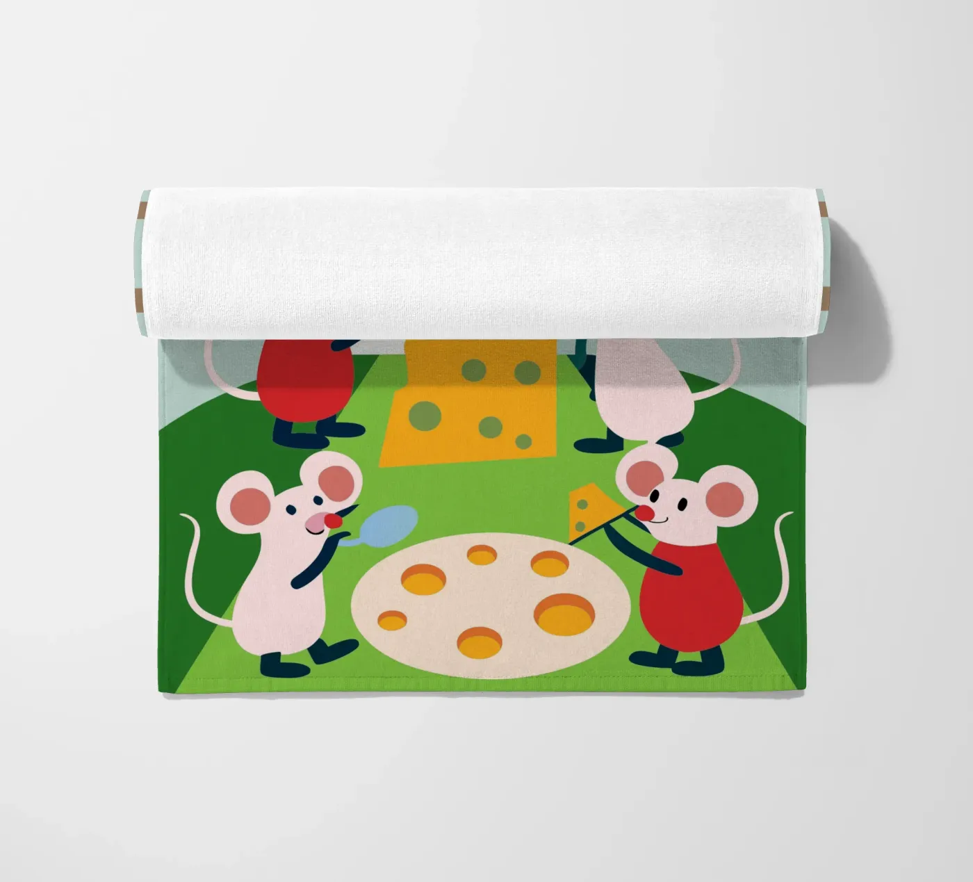 Il topo mangia il formaggio telo mare da CUTE ANIMALS