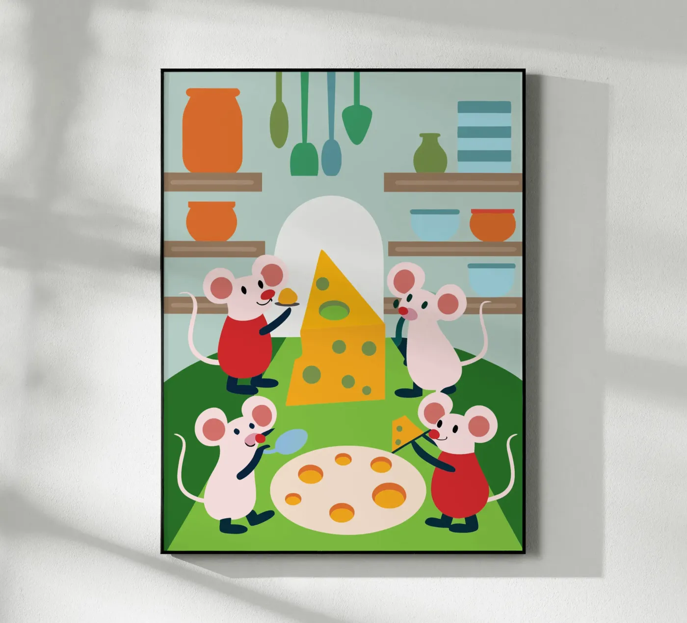 Mouse Eats Cheese plexiglass da CUTE ANIMALS