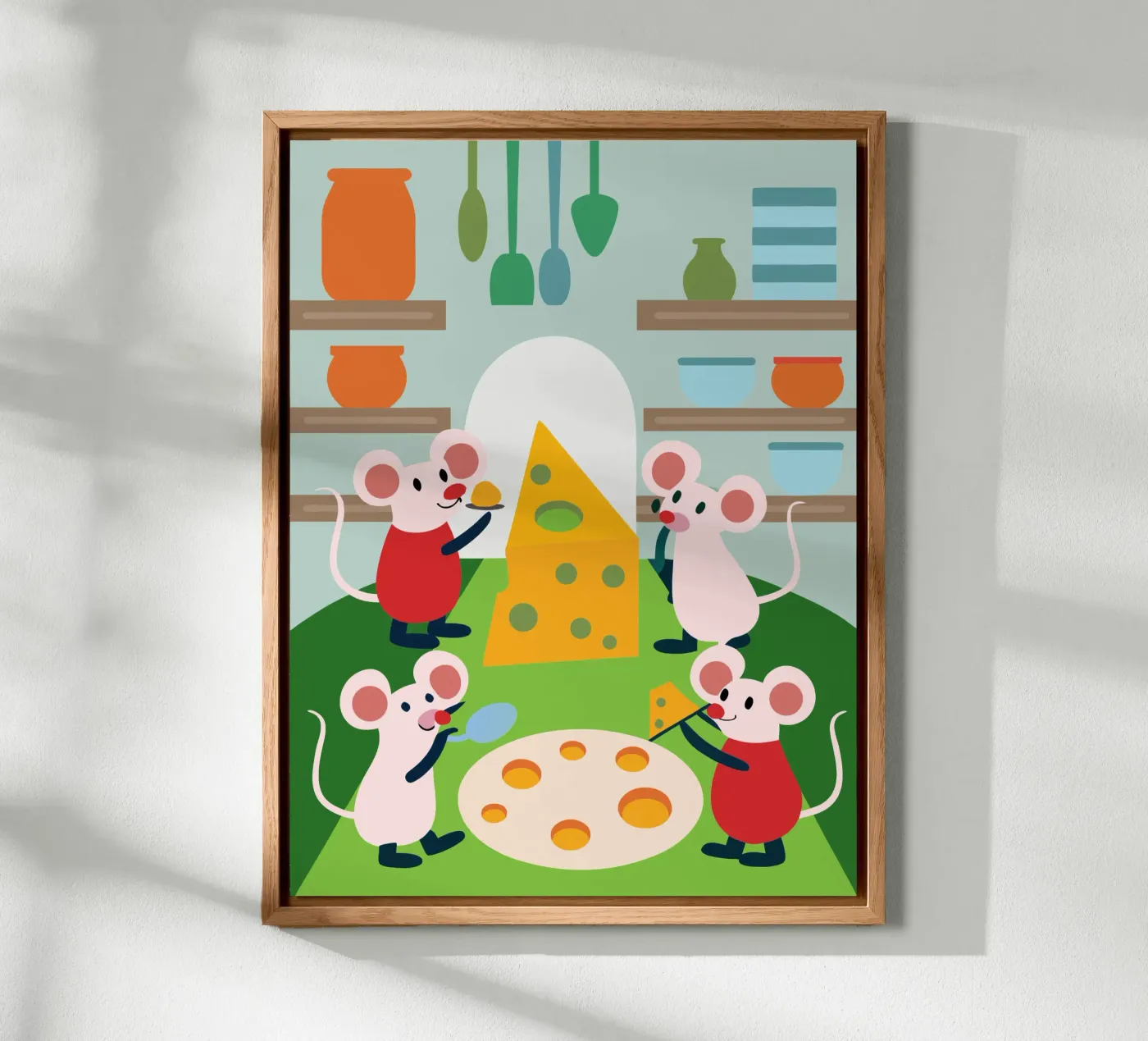 Il topo mangia il formaggio pannello forex da CUTE ANIMALS