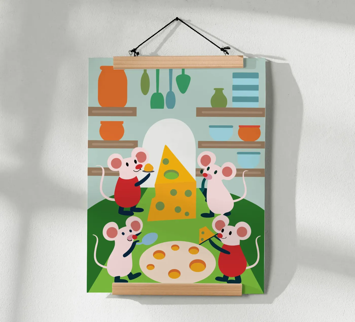 Mouse Eats Cheese poster de CUTE ANIMALS