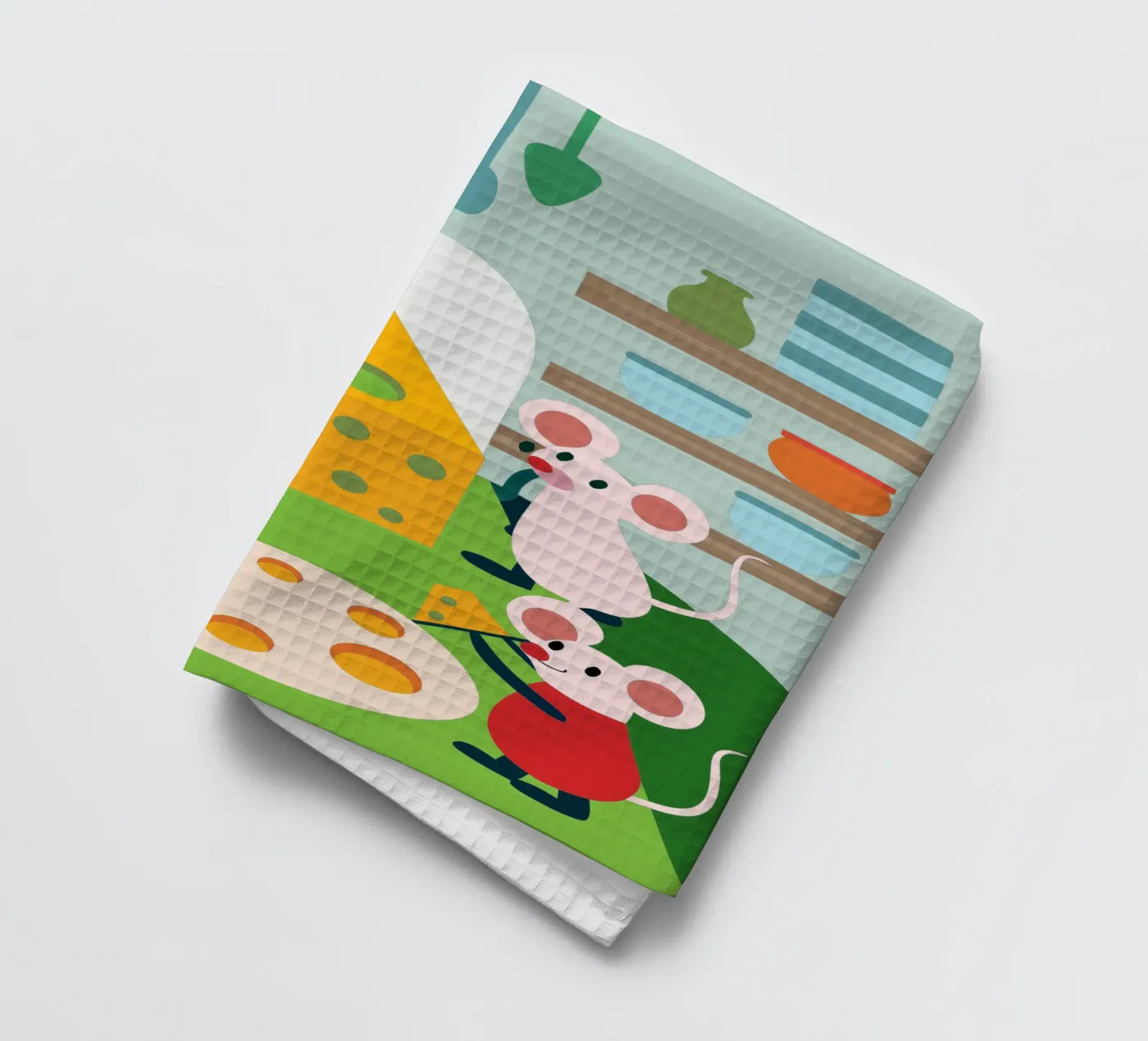 Maus isst Käse Geschirrtuch von CUTE ANIMALS