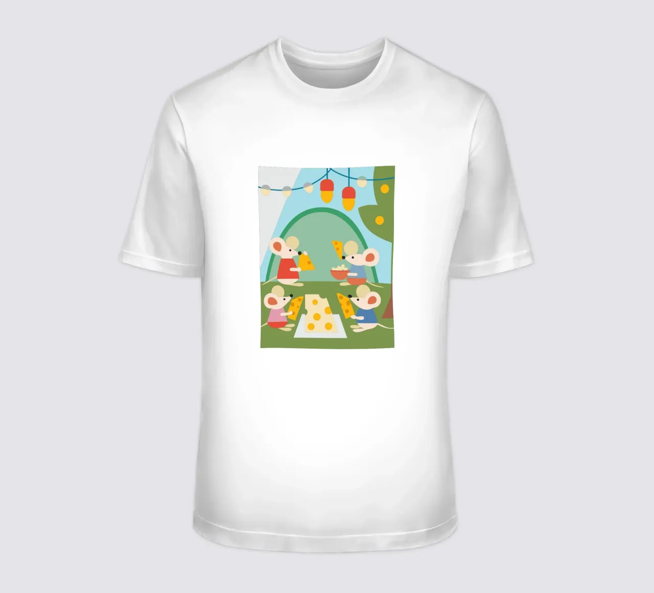 Muis eet kaas t-shirt van CUTE ANIMALS