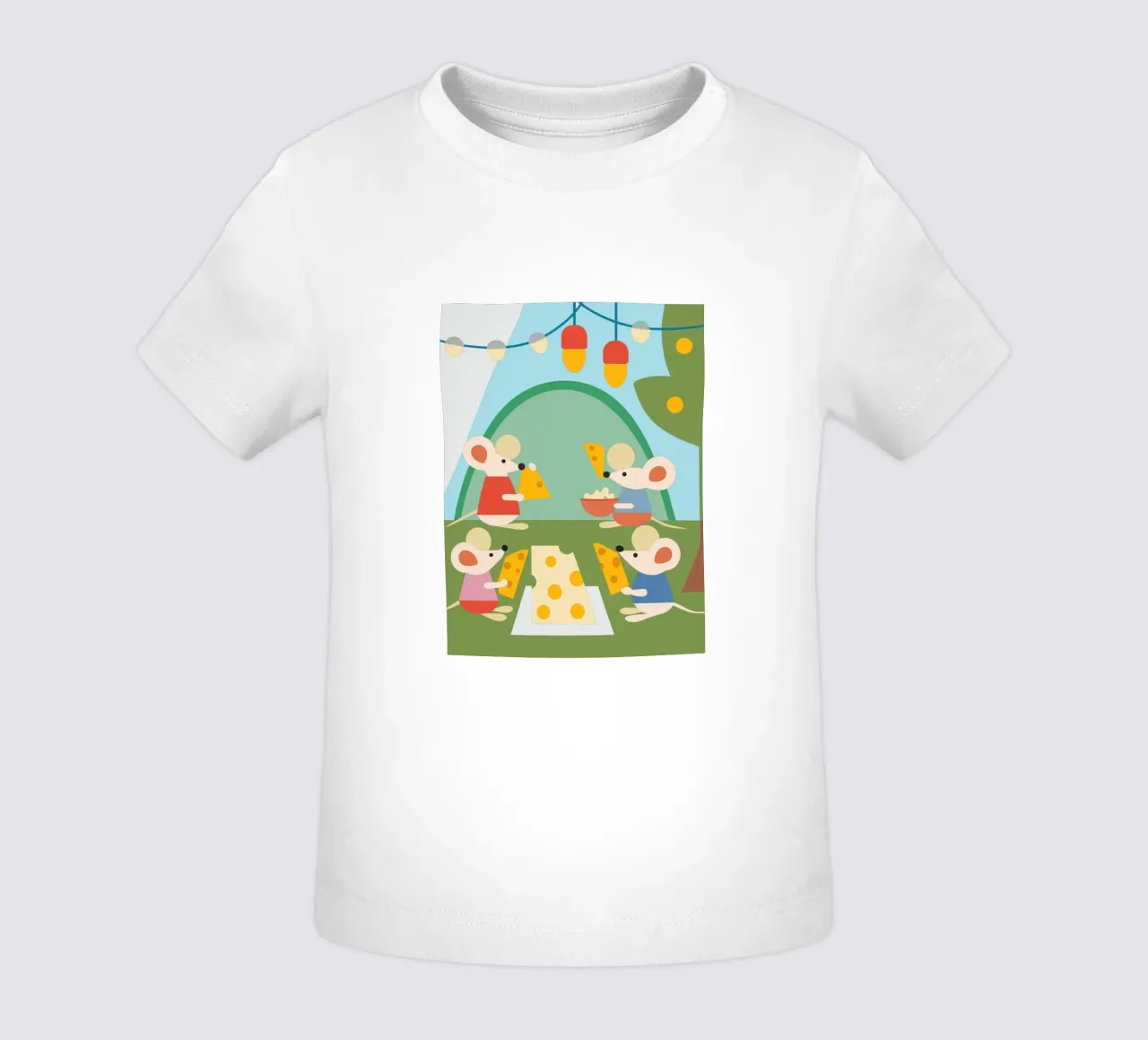Ratón come queso camiseta de bebé de CUTE ANIMALS