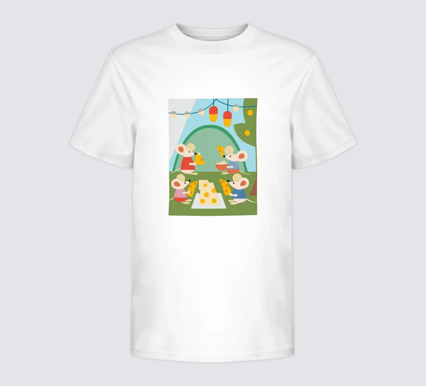 Il topo mangia il formaggio t-shirt bambini da CUTE ANIMALS