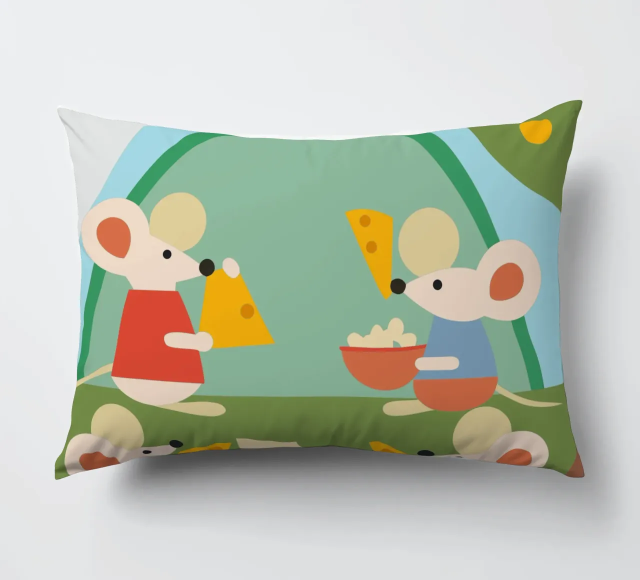 Il topo mangia il formaggio cuscino da CUTE ANIMALS