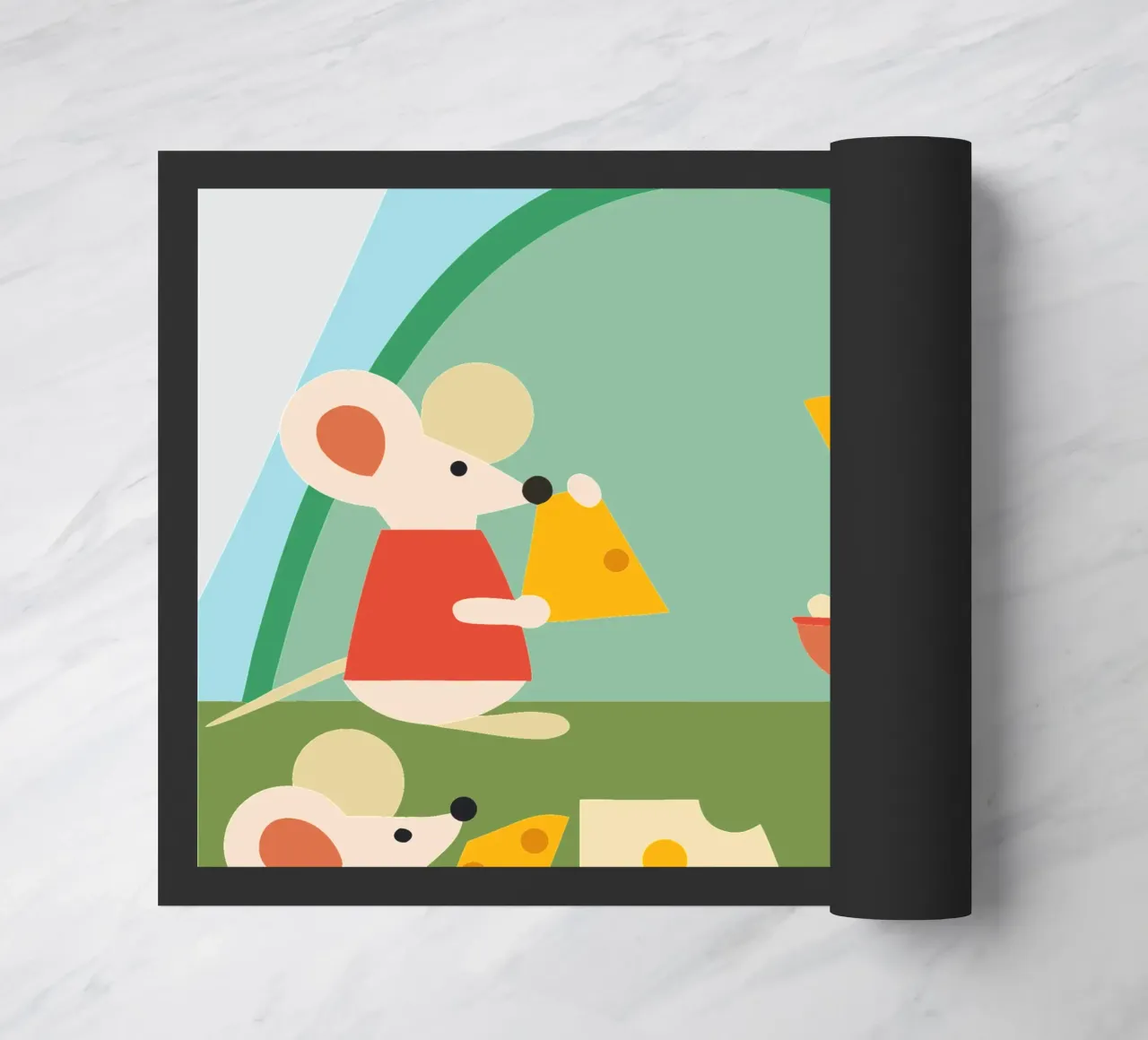 Il topo mangia il formaggio zerbino da CUTE ANIMALS